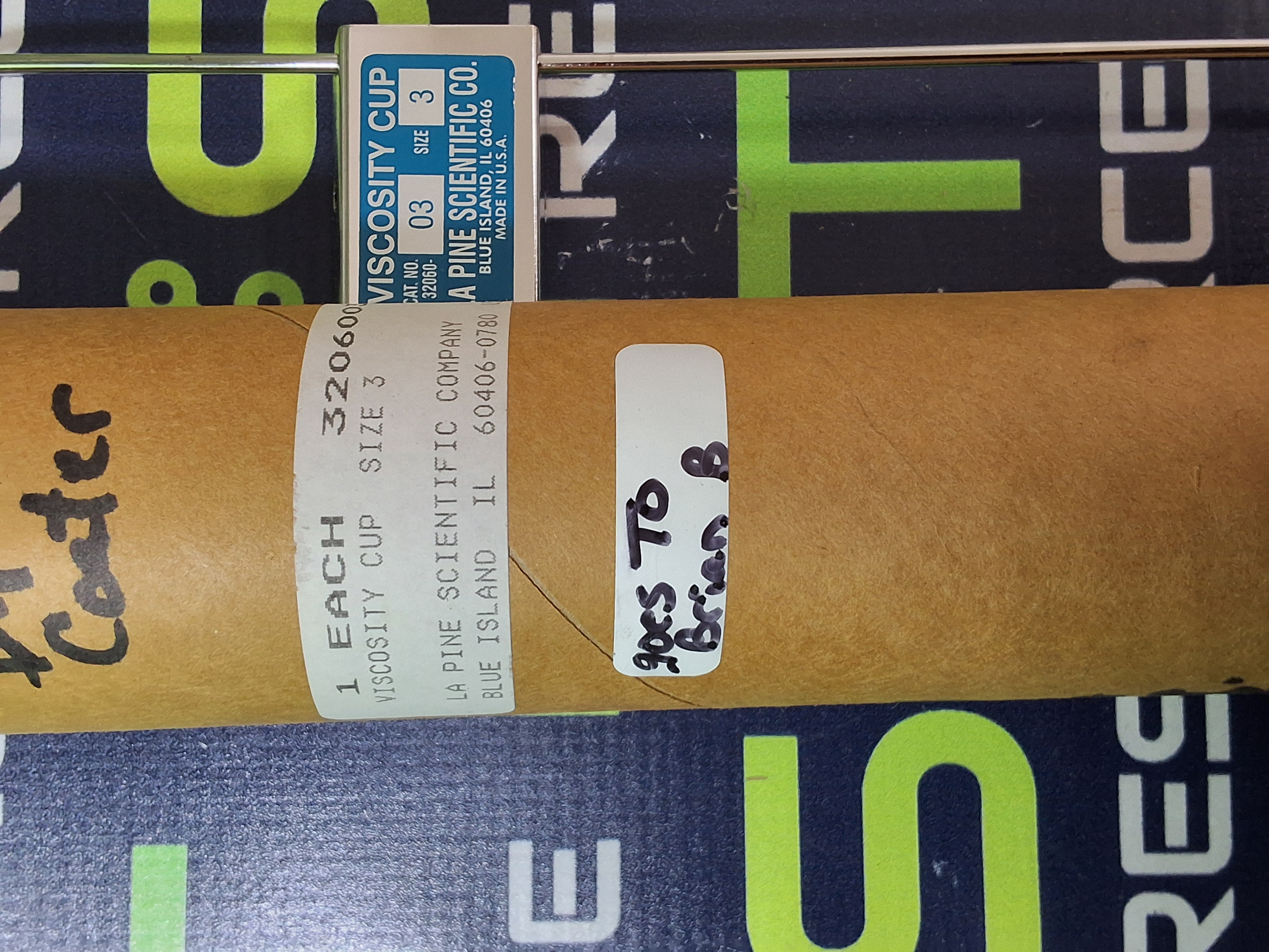 LA PINE SCIENTIFIC CO. VISCOSITY CUP 3206003 SIZE 3 - NEW