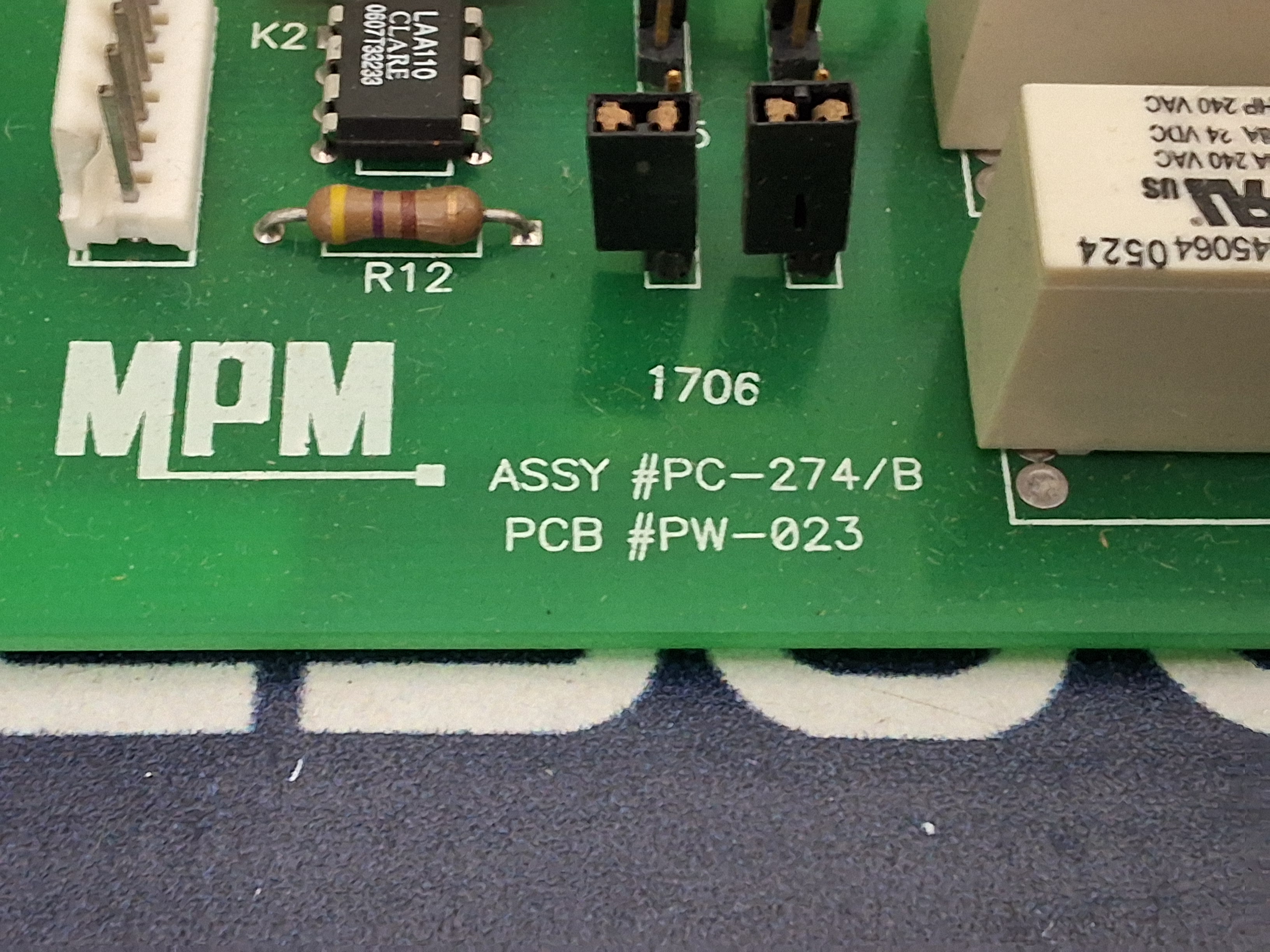 Used MPM PC-274 SPEEDLINE I/O CIRCUIT BOARD