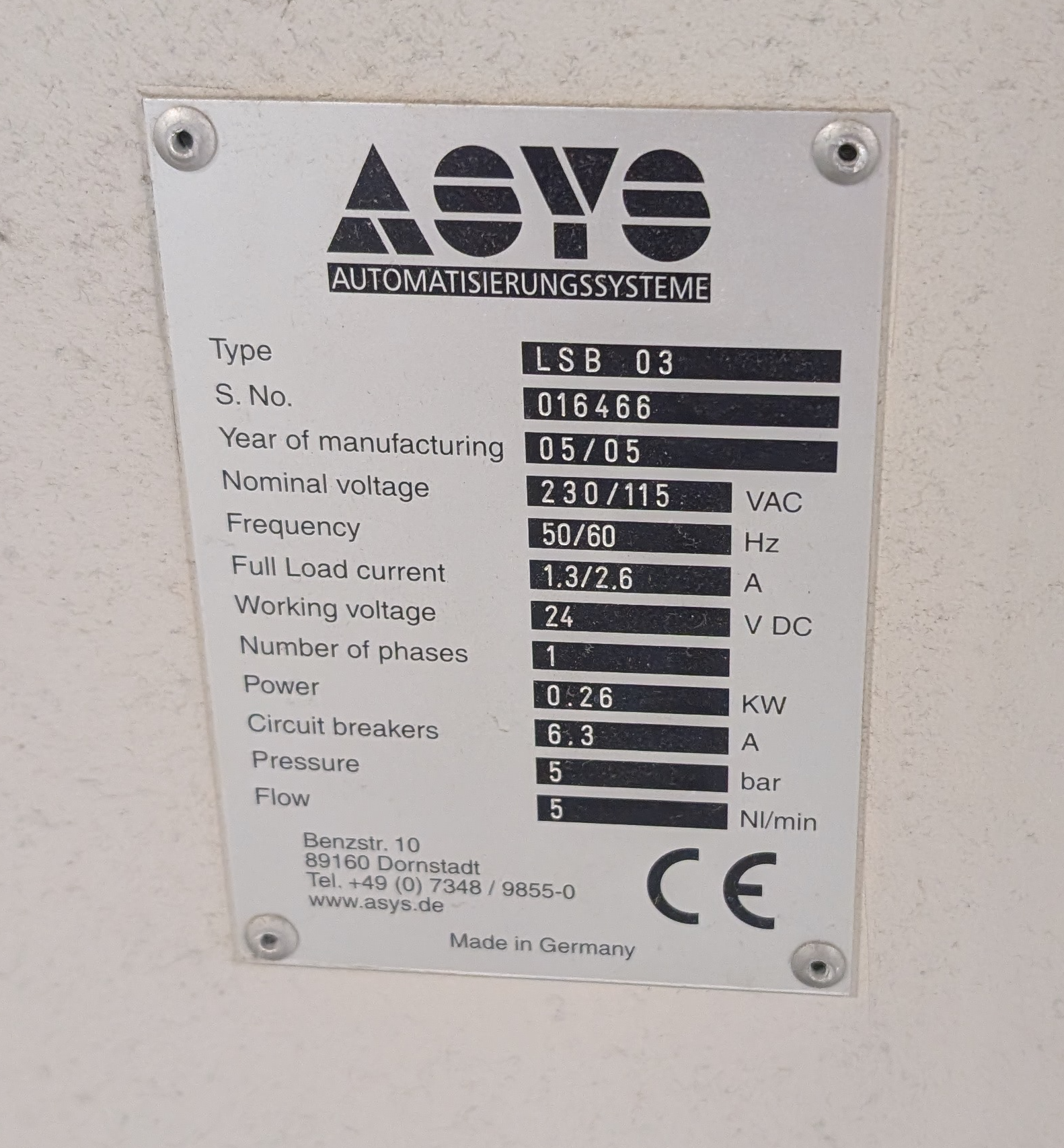 Used ASYS LSB 03 Bare Board Loader