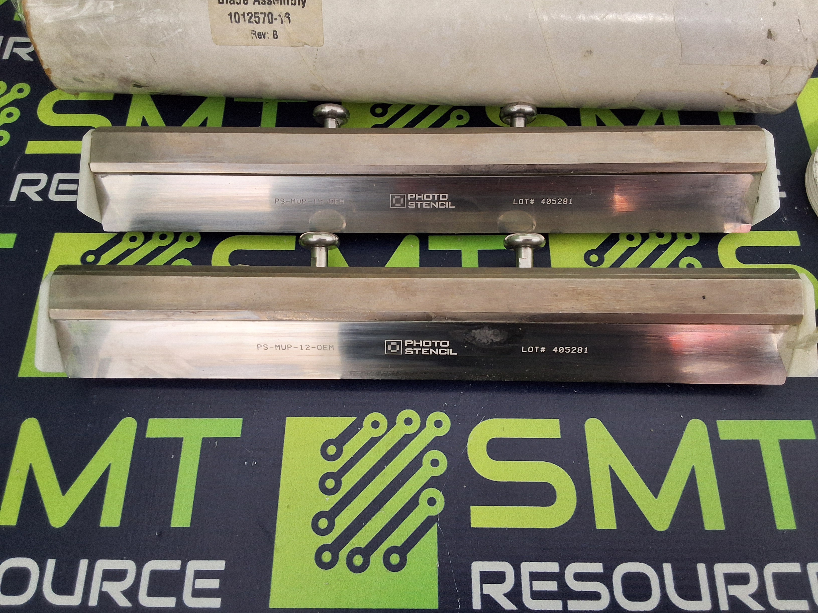 Used MPM PHOTO STENCIL PS-MUP-12-OEM 12in SQUEEGEE BLADE SET - LOT OF 2