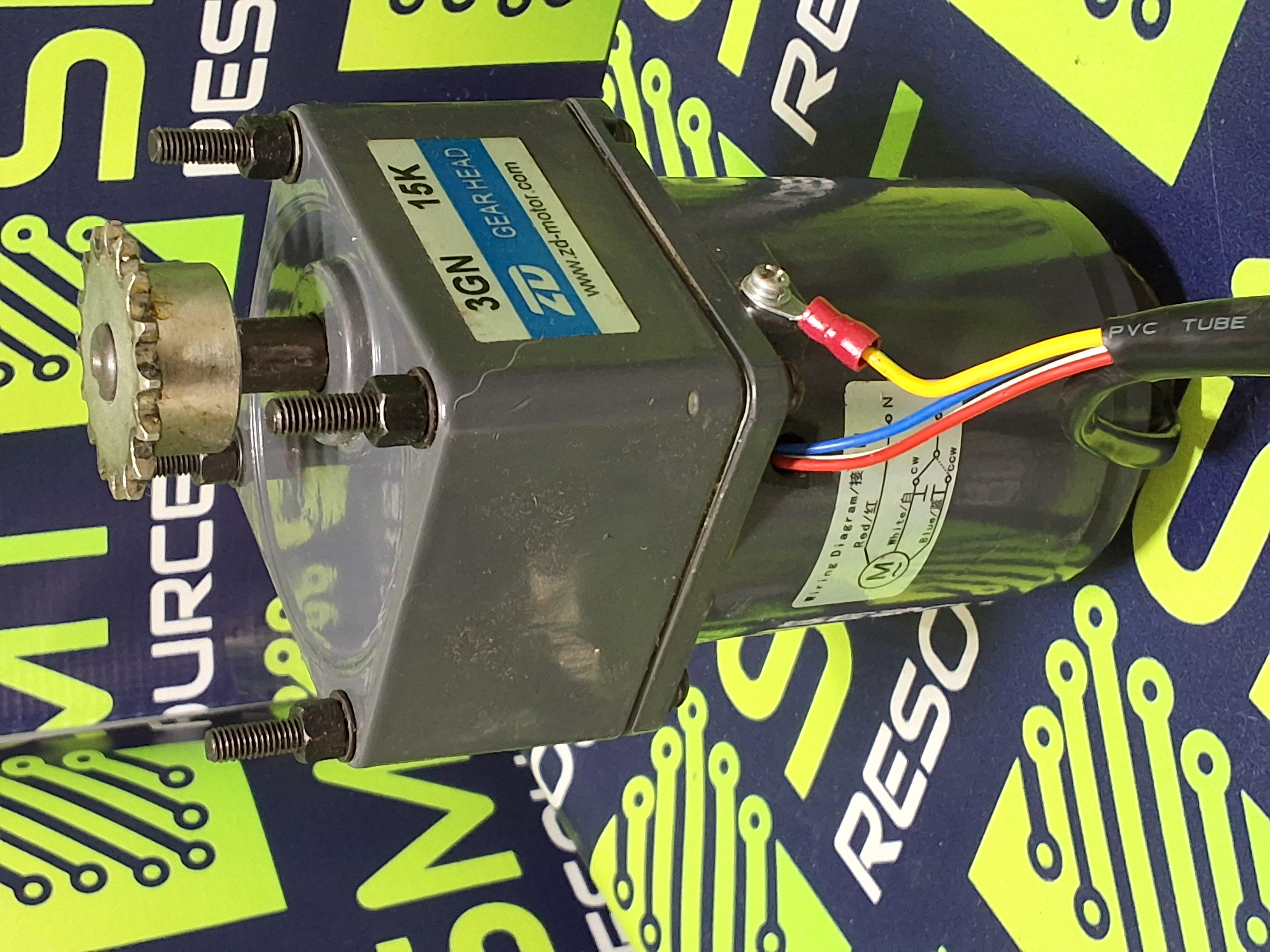 Used ZD 3IK15RGN-A INDUCTION MOTOR WITH 3GN15K GEAR HEAD