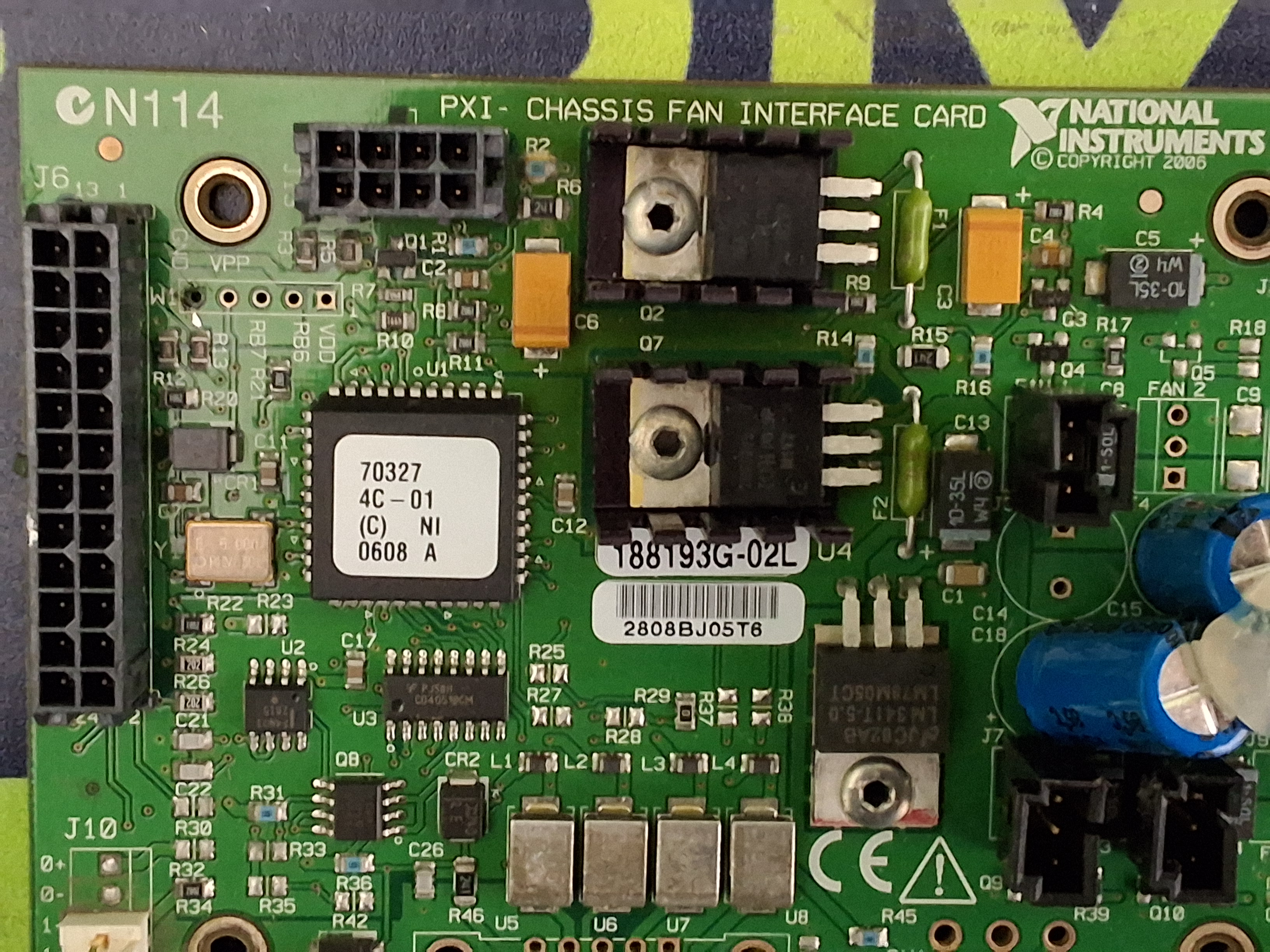 Used NATIONAL INSTRUMENTS 188195D-01 PXI CHASSIS FAN INTERFACE CARD 188193G-02L