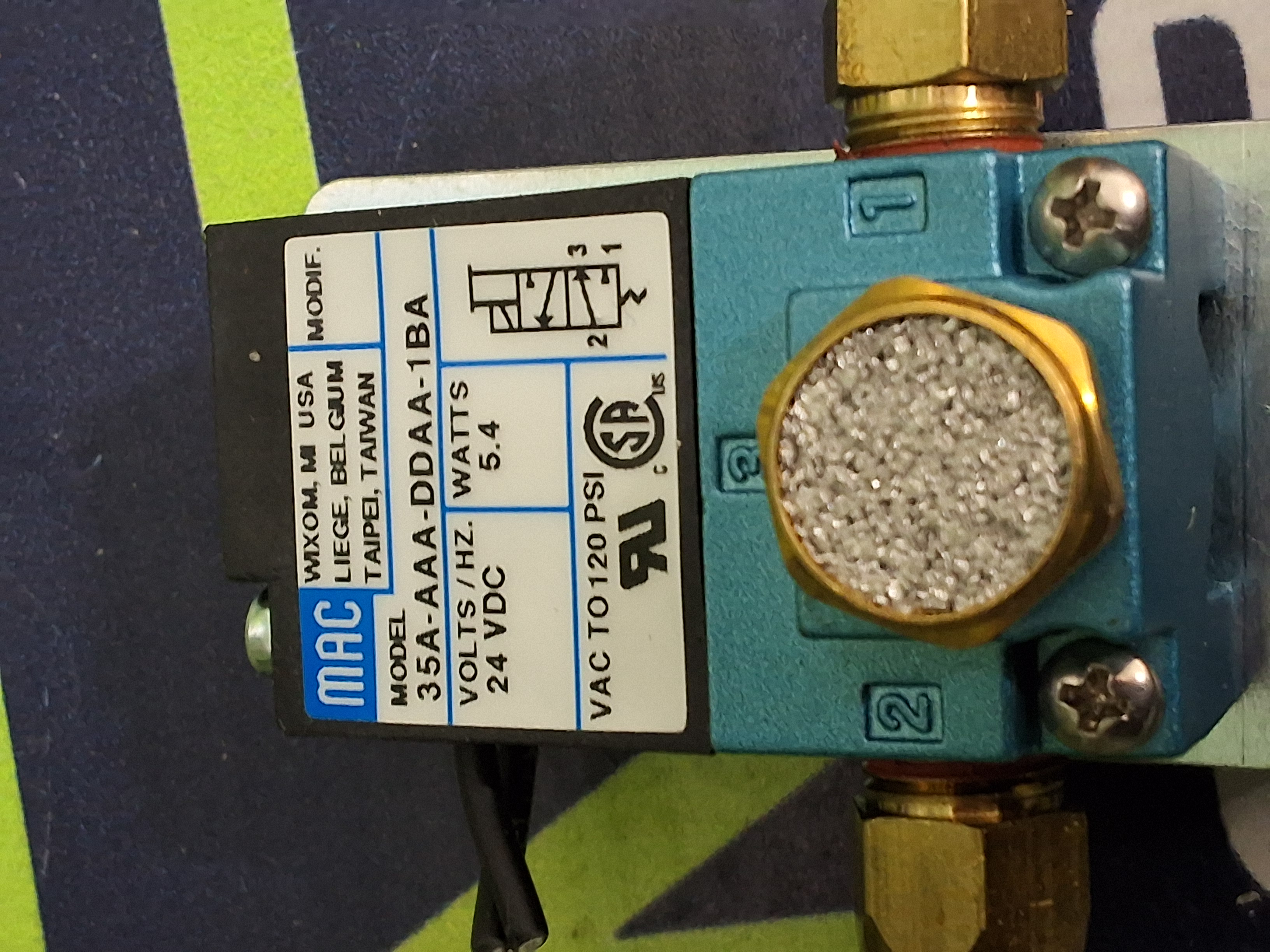 Used MAC 35A-AAA-DDAA-1BA SOLENOID VALVE 24VDC 5.4W