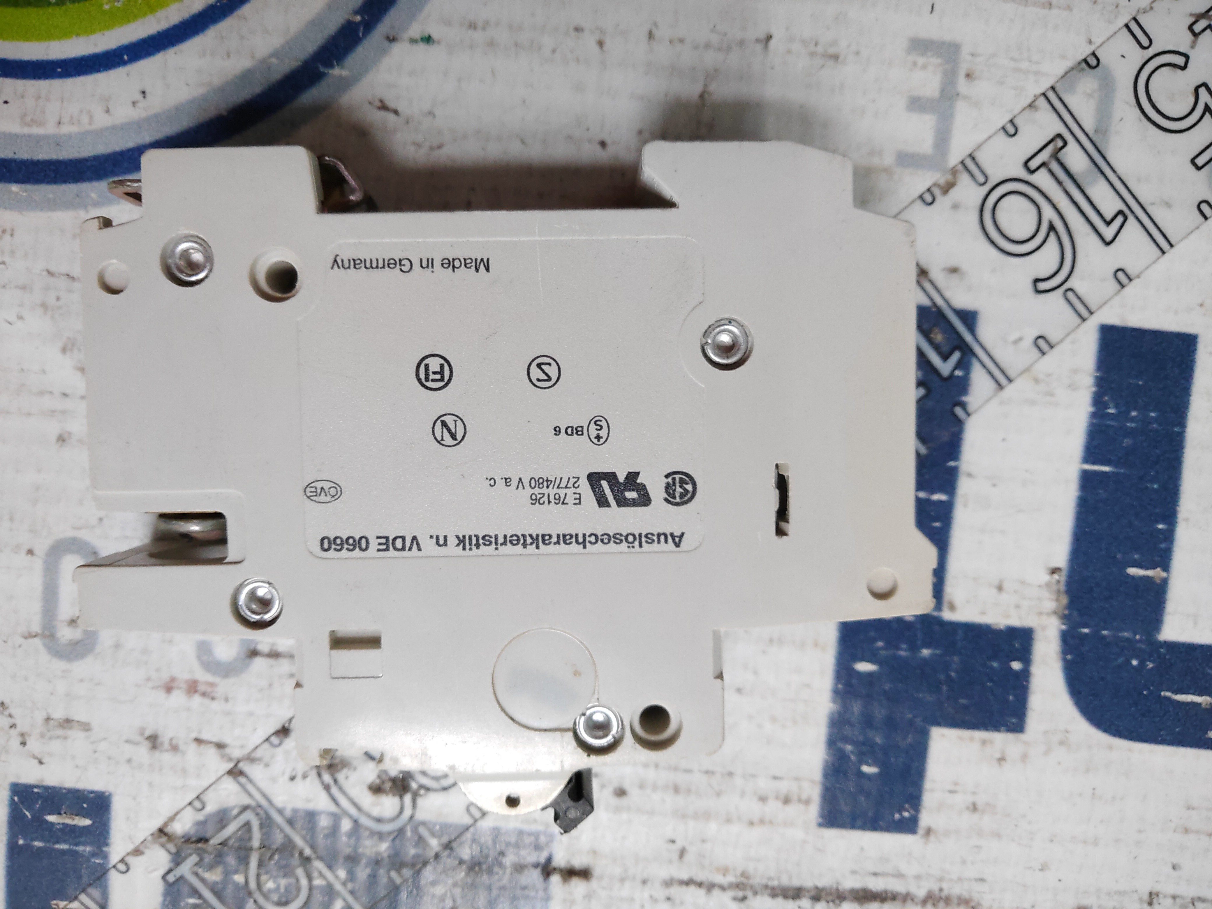 Used WEBER AS168B-3-15 1CIRCUIT BREAKER