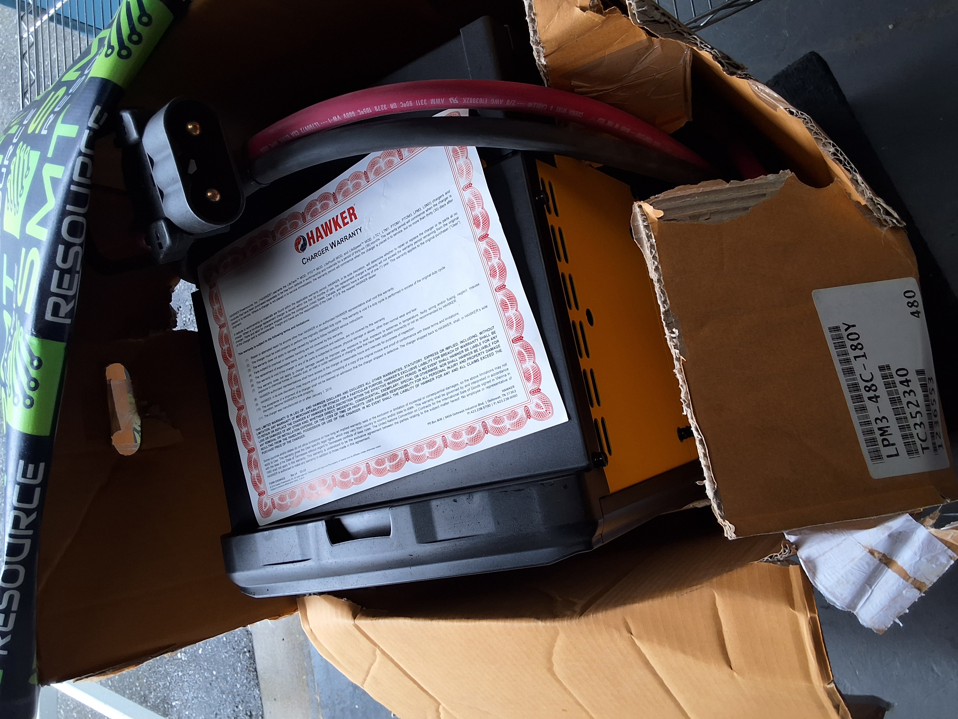 Used HAWKER LPM3-48C-180Y LIFE PLUS MOD 3 BATTERY CHARGER - BRAND NEW/OPEN BOX