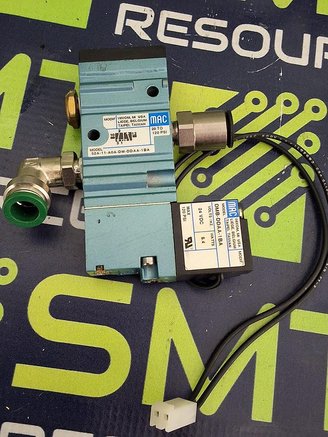 Used MAC VALVE 52A-11-AOA-DM-DDAA-1BA WITH DMB-DDAA-1BA SOLENOID VALVE