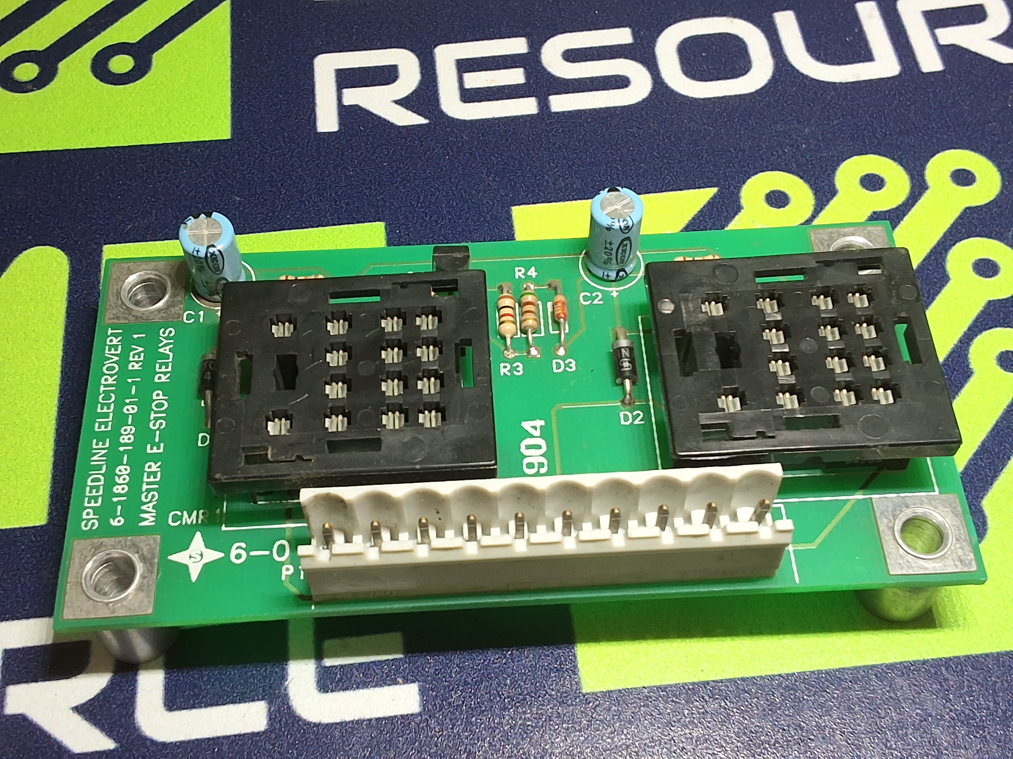 Used SPEEDLINE ELECTROVERT 6-1860-189-01-1 REV. 1 MASTER E-STOP RELAY