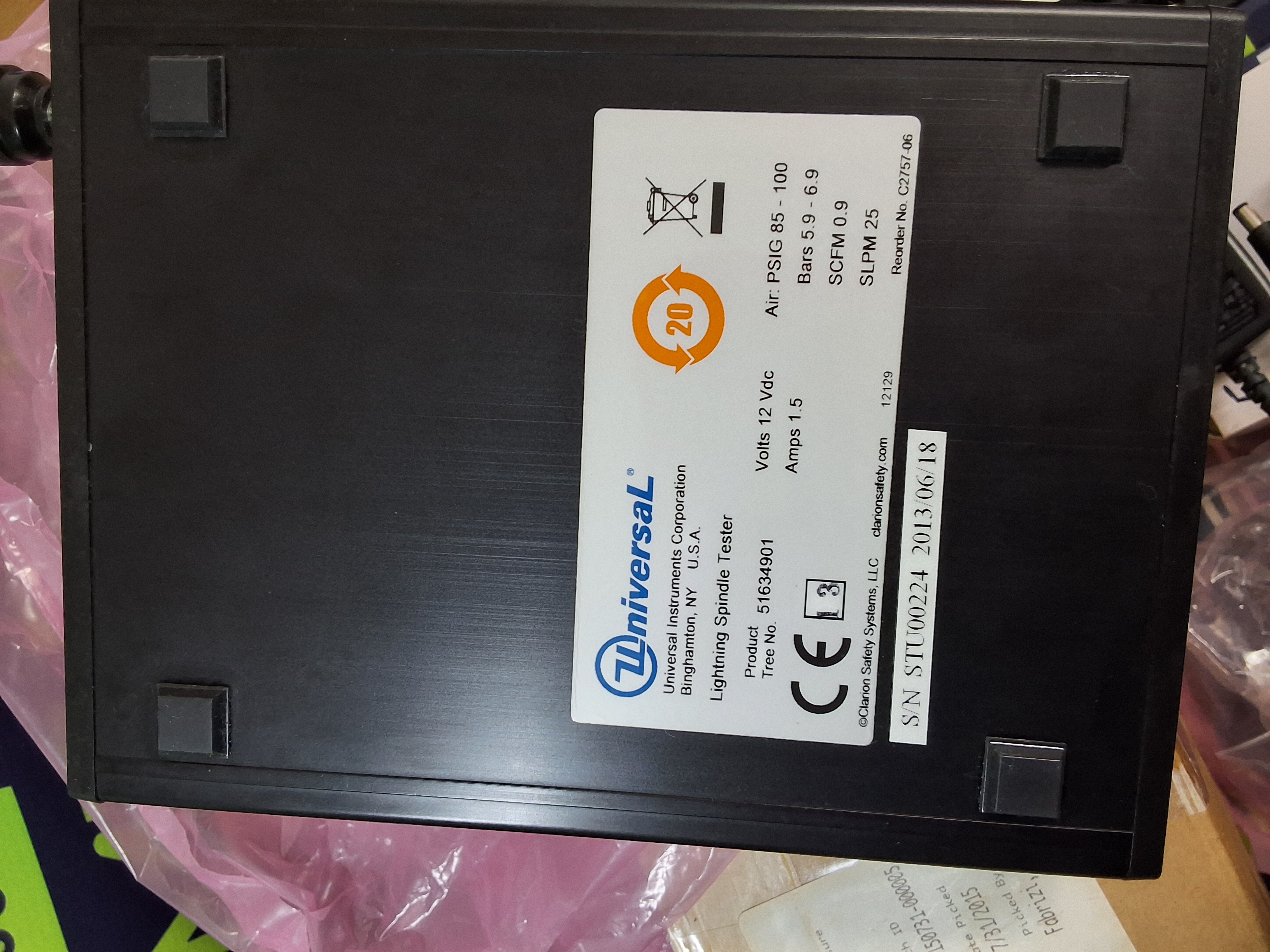 UNIVERSAL INSTRUMENTS 51634901 / 51390505 SPINDLE TESTER ASSEMBLY WITH 51935001 SETUP SPINDLE - BRAND NEW