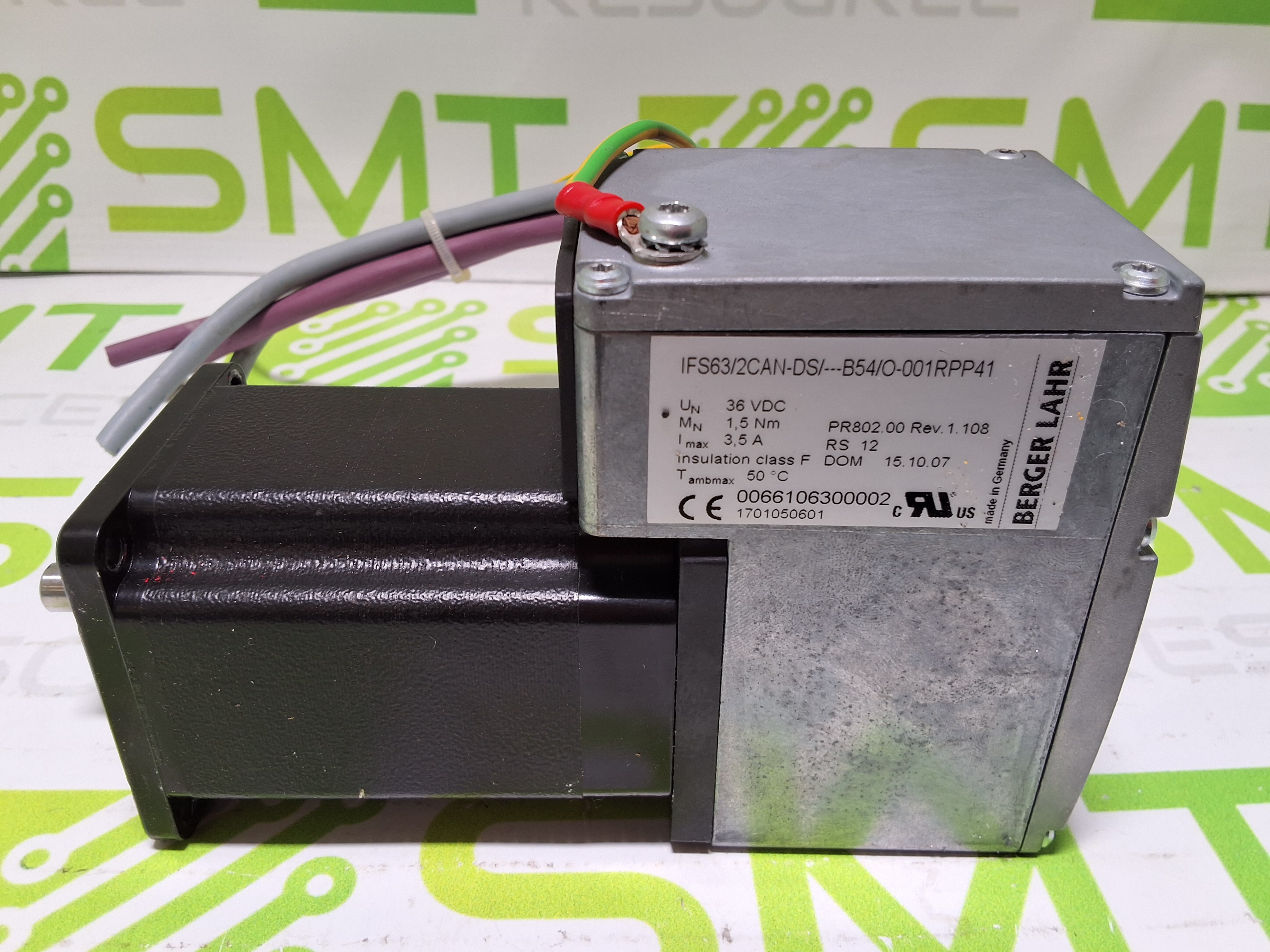 Used BERGER LAHR IFS63/2CAN-DS/---B54/O-001RPP41 SERVO MOTOR 3,5A
