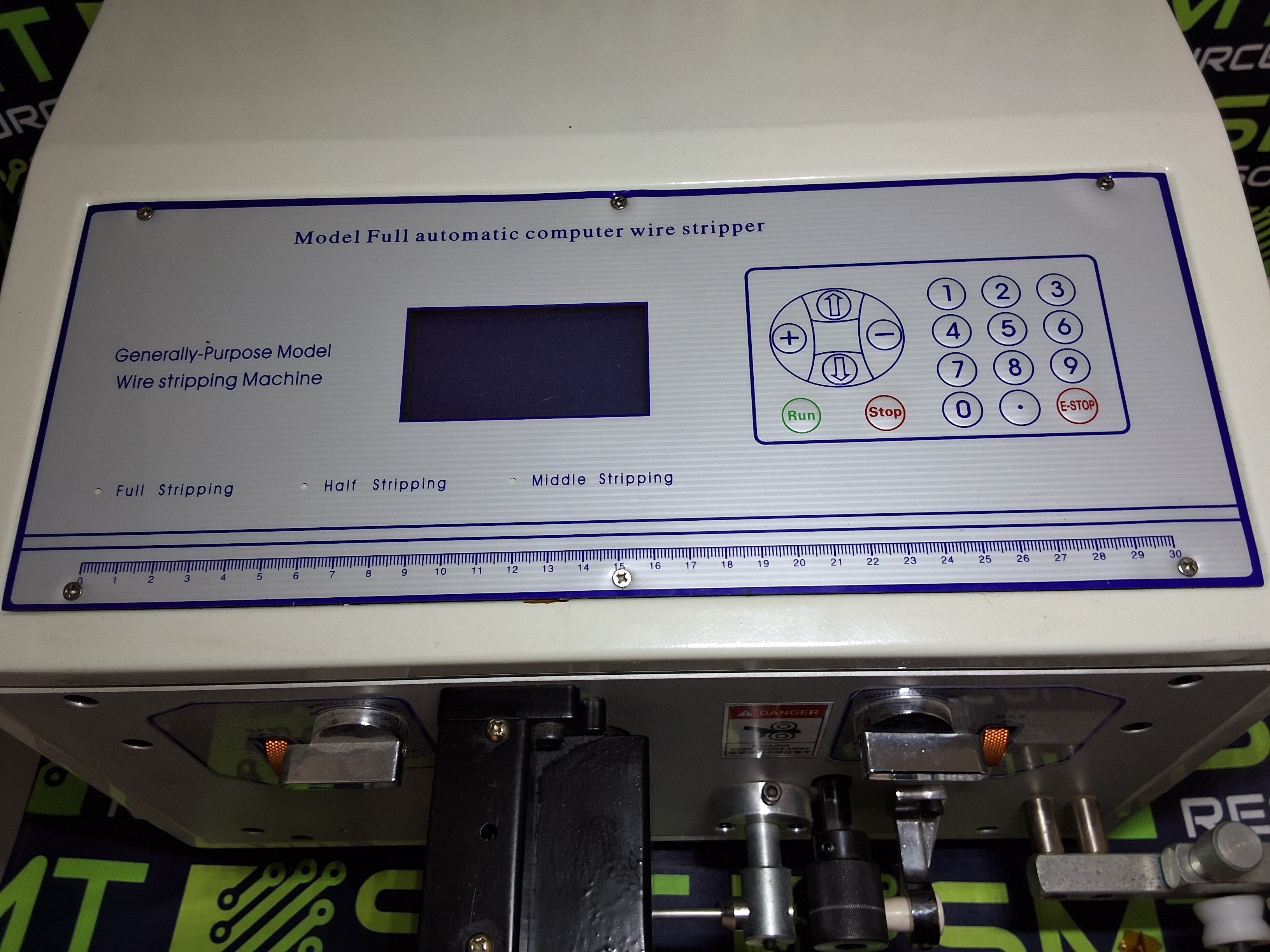 Used MODEL FULL AUTOMATIC COMPUTER WIRE STRIPPER WITH PARTS & ACCESSORIES