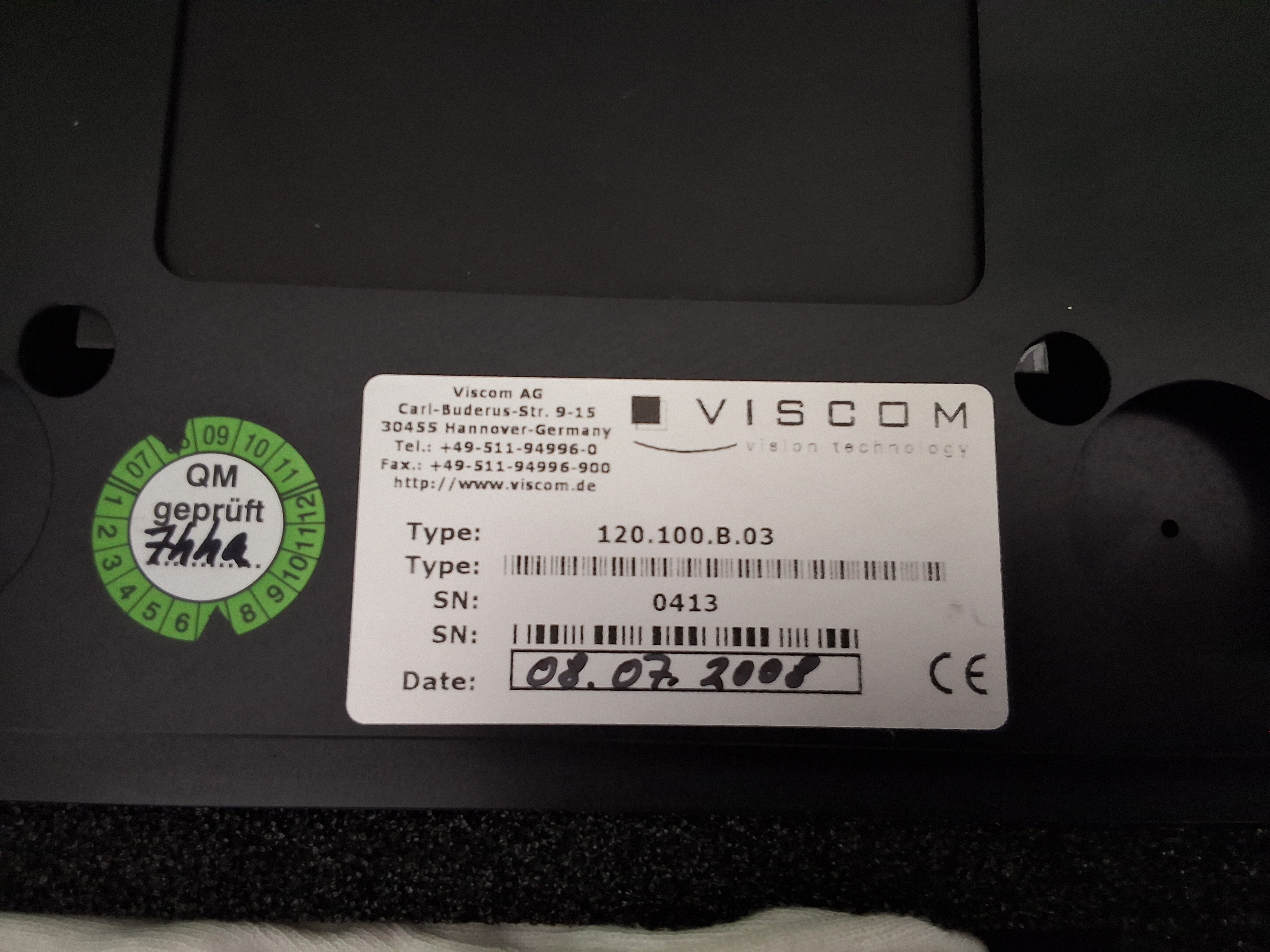Used VISCOM VISION TECHNOLOGY 120.100.B.03 / RF 120.100.0003B
