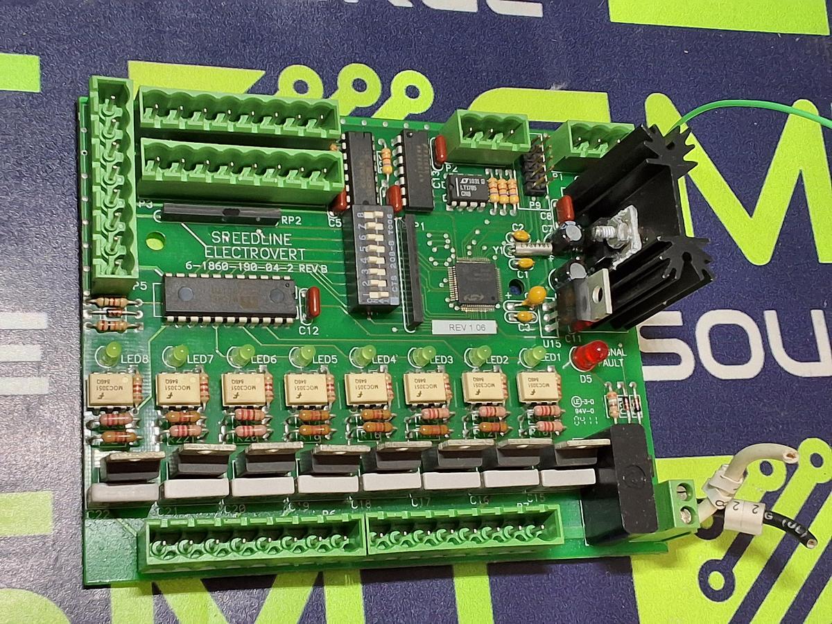 Used SPEEDLINE ELECTROVERT 6-1860-190-04-2 CONTROL BOARD 