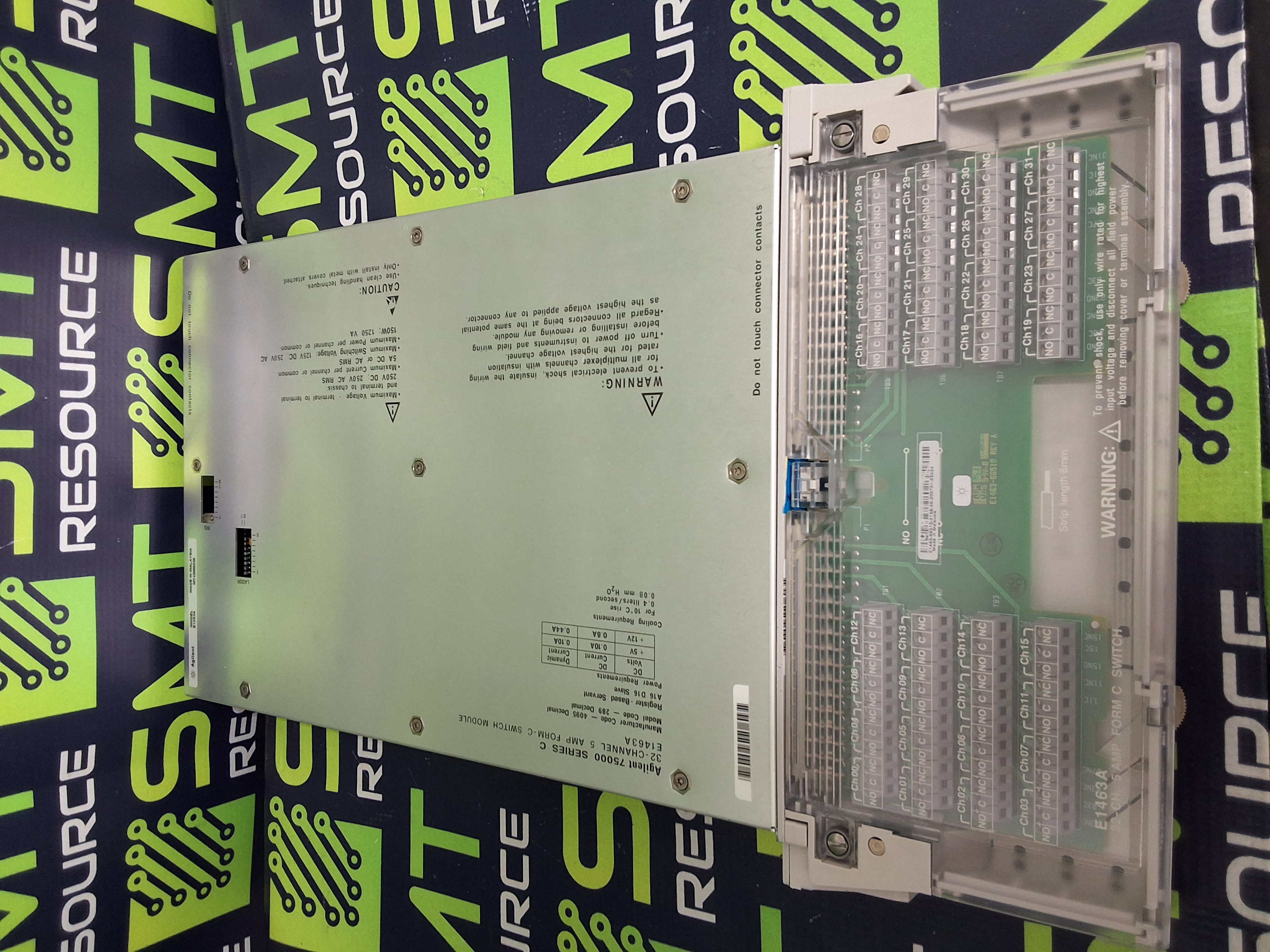 Used AGILENT 75000 SERIES C E1463A 32-CHANNEL 5 AMP FORM - C SWITCH MODULE