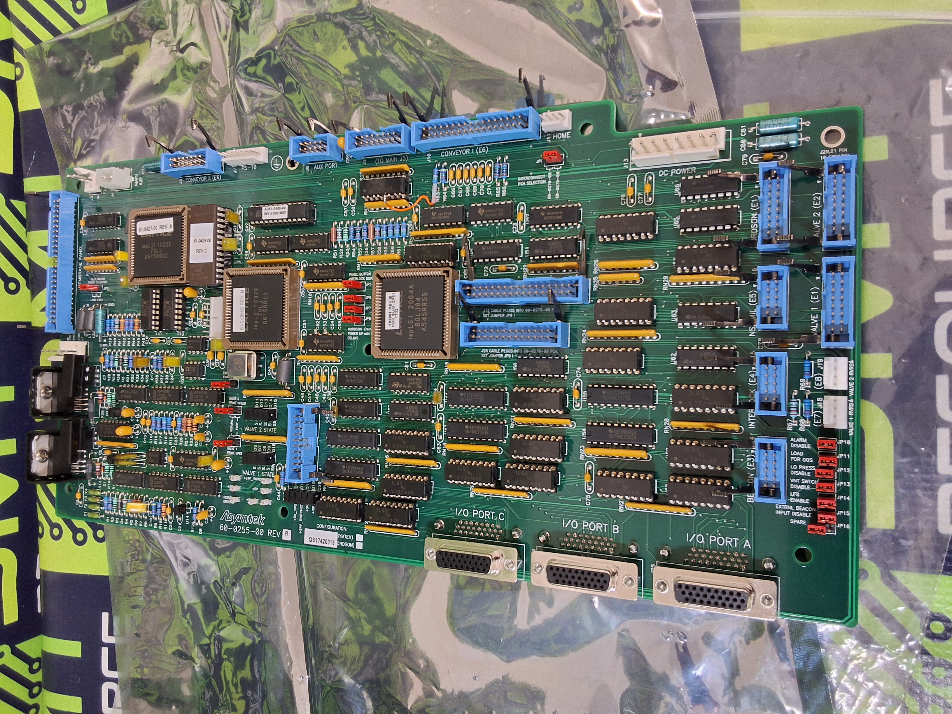 Used NORDSON / ASYMTEK 60-0255-00 / 05-0255-00 COATER I/O CIRCUIT BOARD - BRAND NEW