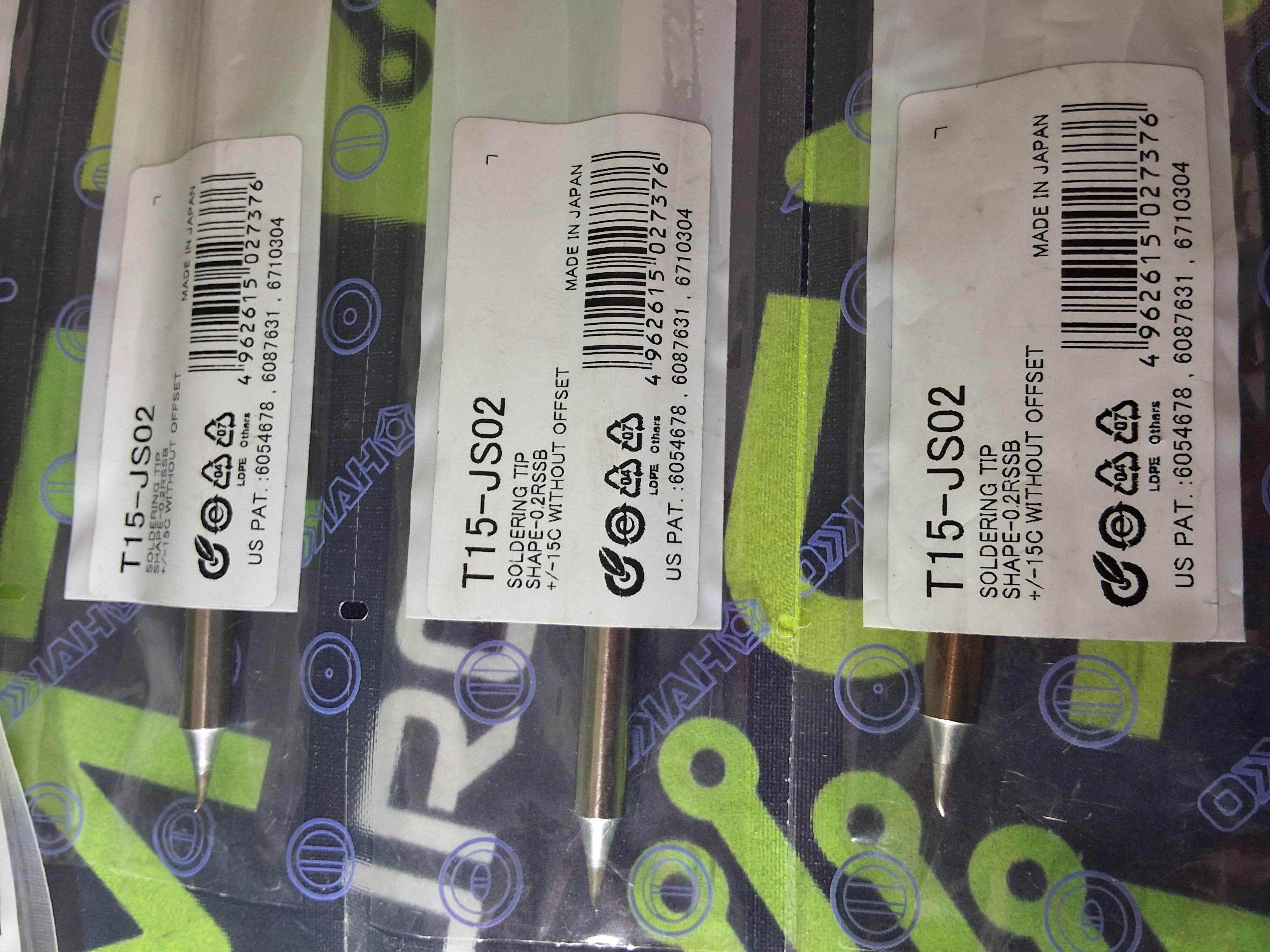 HAKKO T15-JS02 SOLDERING TIP; CHISEL 1.6 x 7.9mm - BRAND NEW