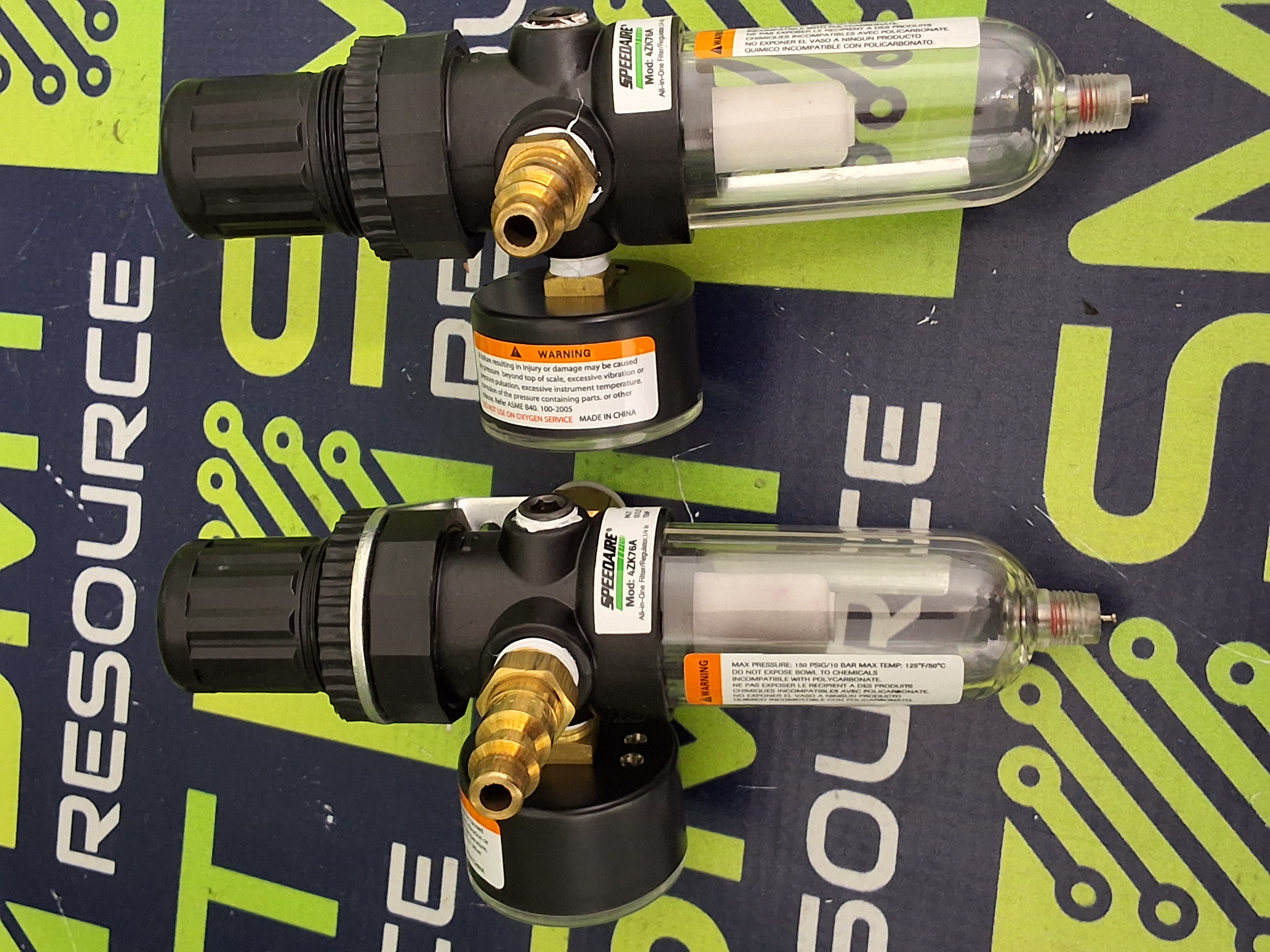 Used SPEEDAIRE 4ZK76A FILTER REGULATOR WITH GAUGE