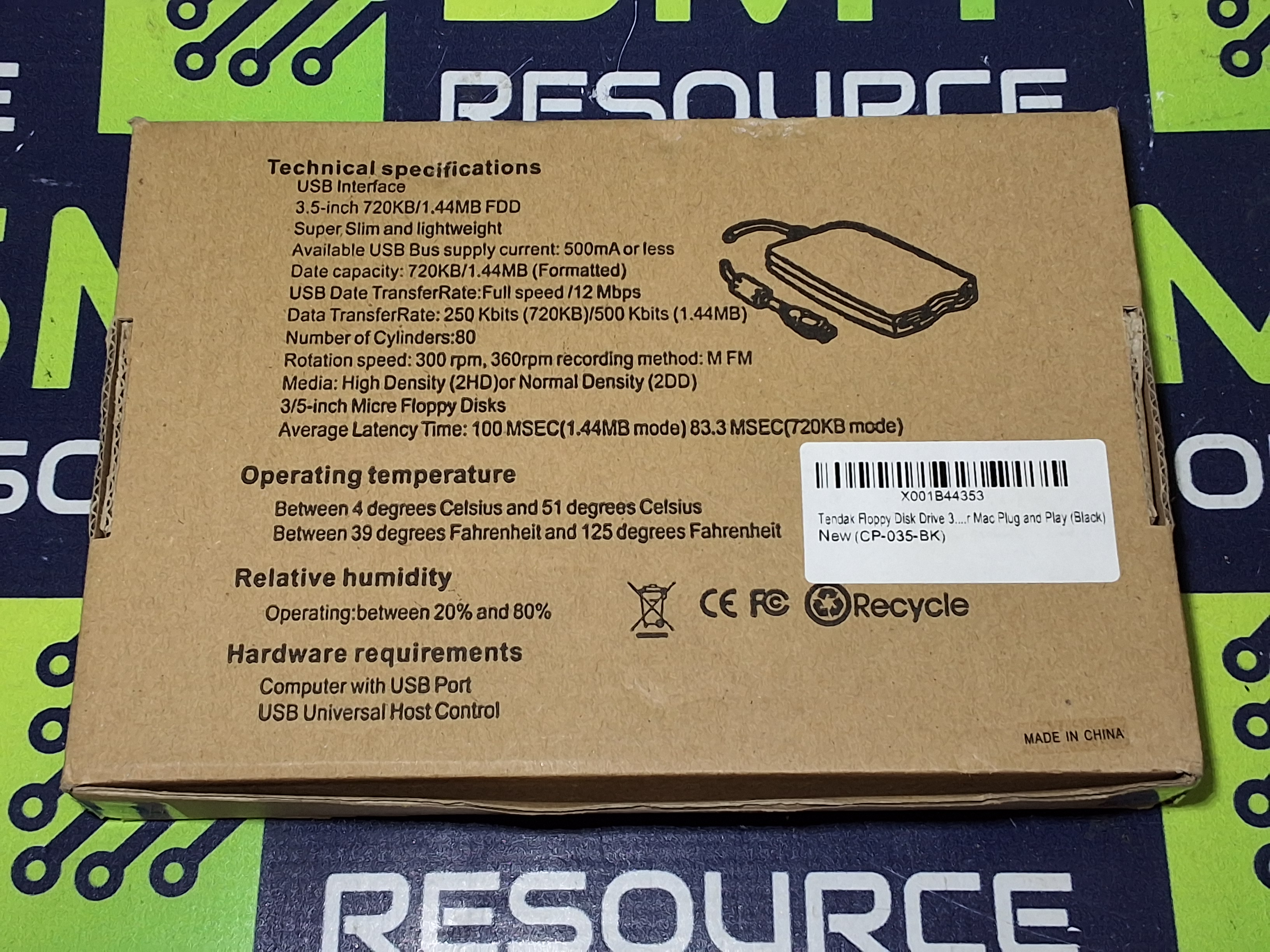 TENDAK 19308801-19 USB PORTABLE DISKETTE DRIVE - BRAND NEW