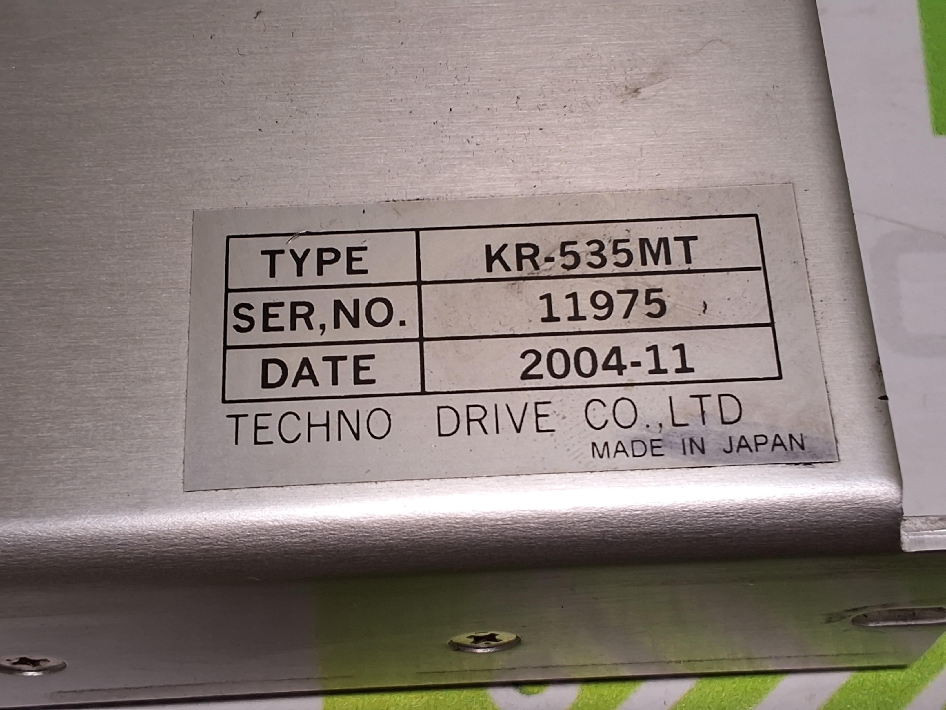 Used TECHNO DRIVE CO. KR-535MT 5-PHASE STEPPER DRIVER