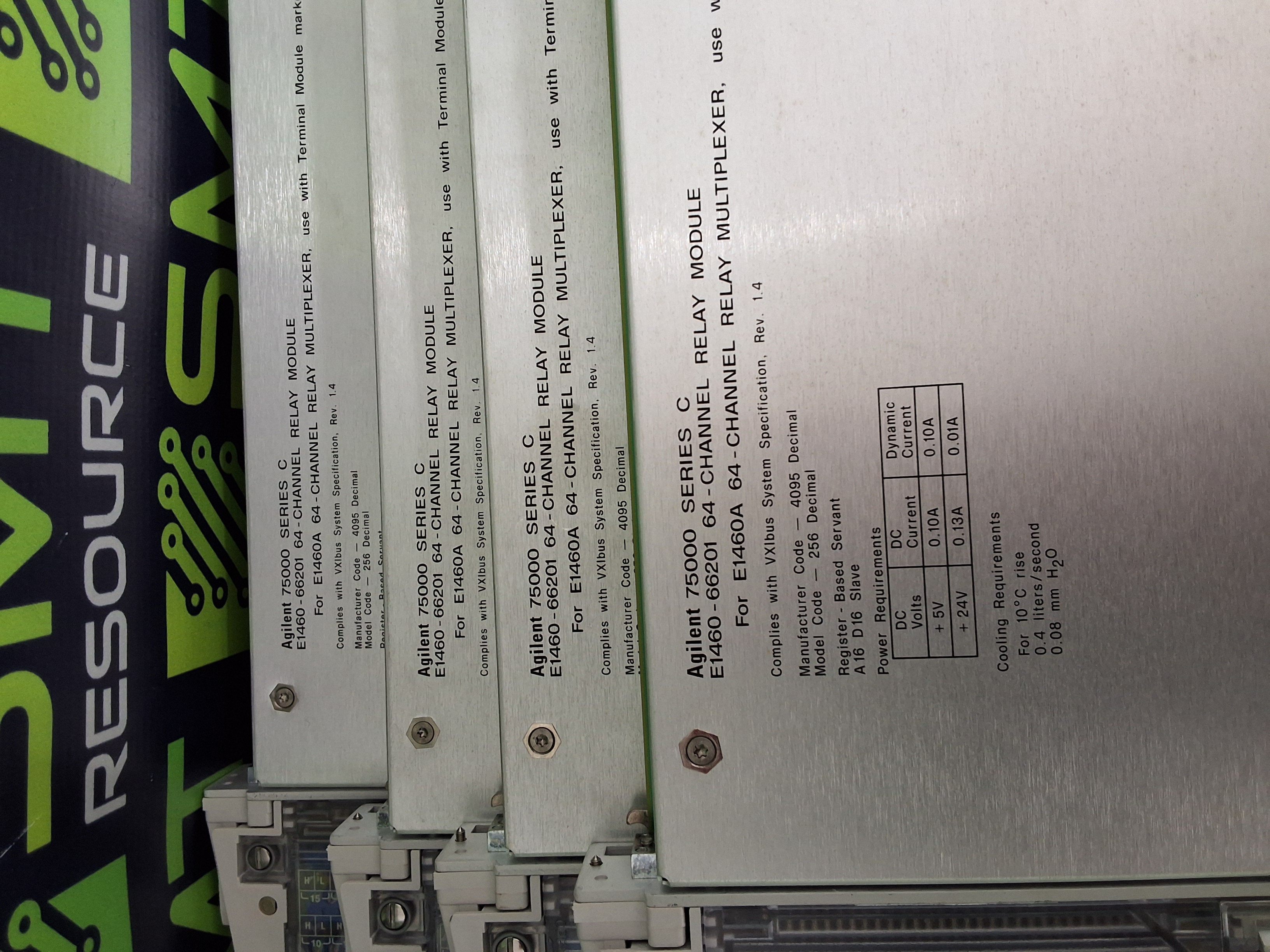 Used AGILENT 75000 SERIES C E1460-66201 64 - CHANNEL RELAY MODULE