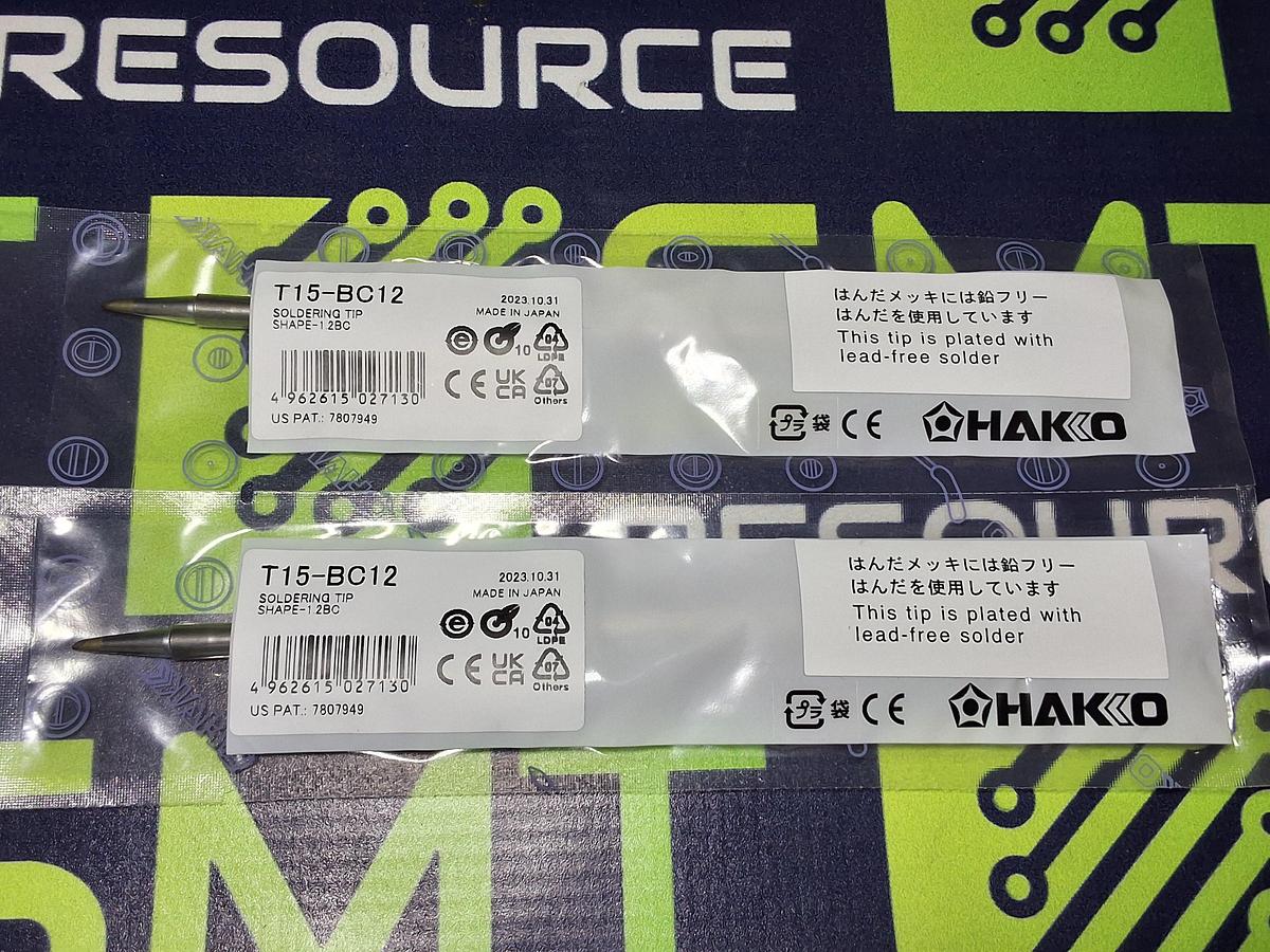 HAKKO T15-BC12 SOLDERING TIP; BEVEL 1.2 x 15mm - BRAND NEW