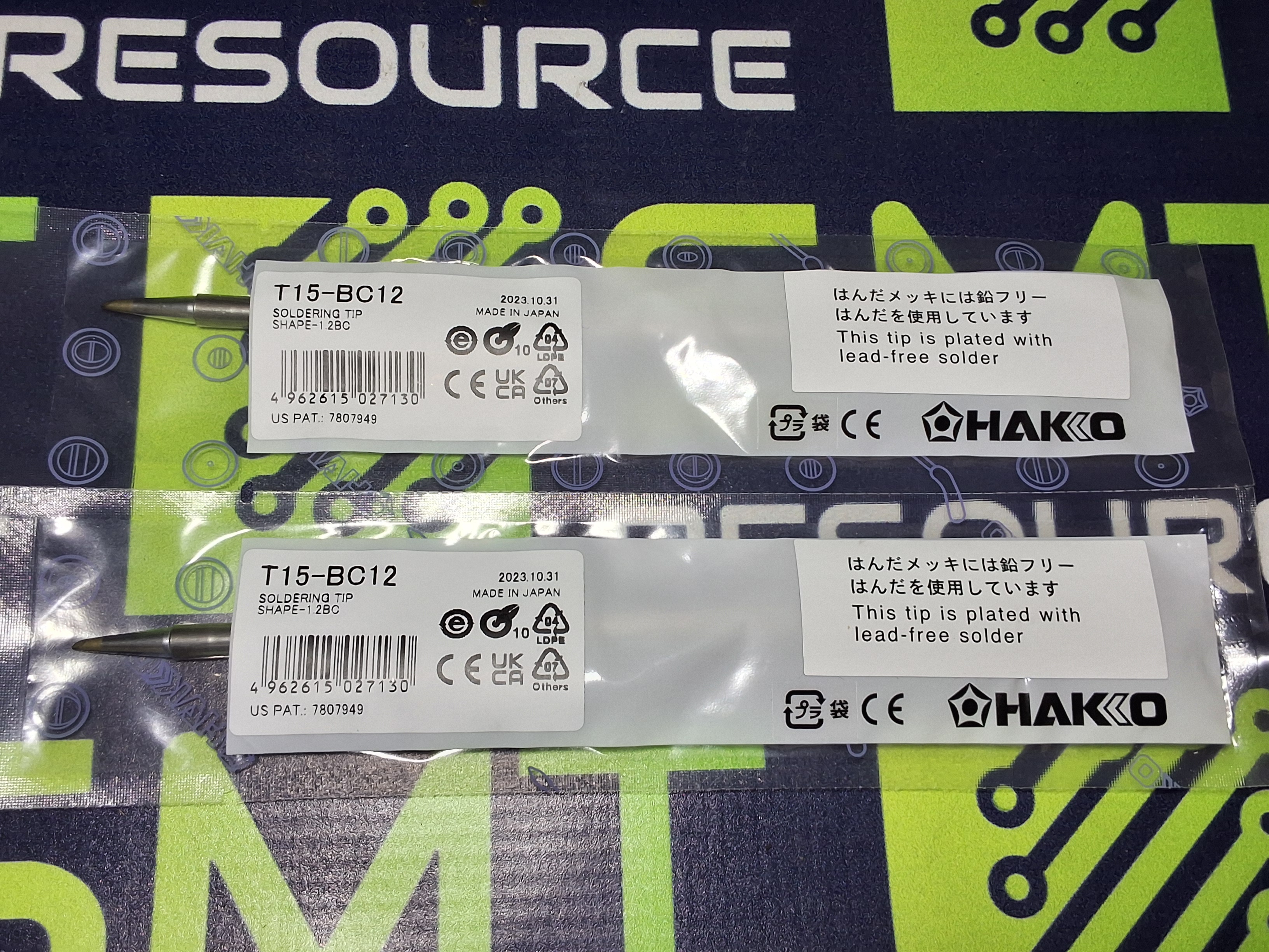 HAKKO T15-BC12 SOLDERING TIP; BEVEL 1.2 x 15mm - BRAND NEW