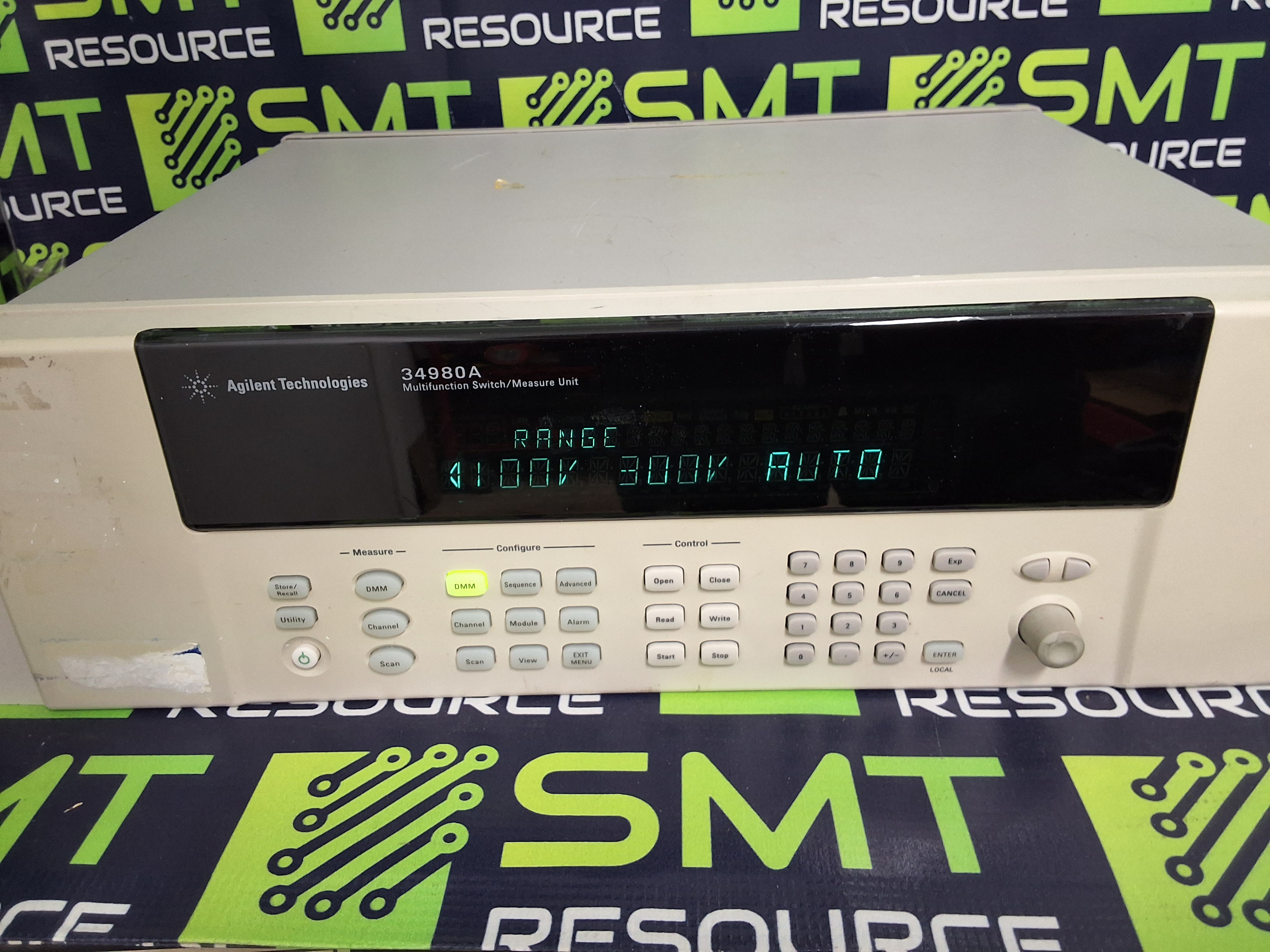 Used AGILENT / KEYSIGHT 34980A MULTIFUNCTION SWITCH / MEASURE DATA ACQUISITION UNIT