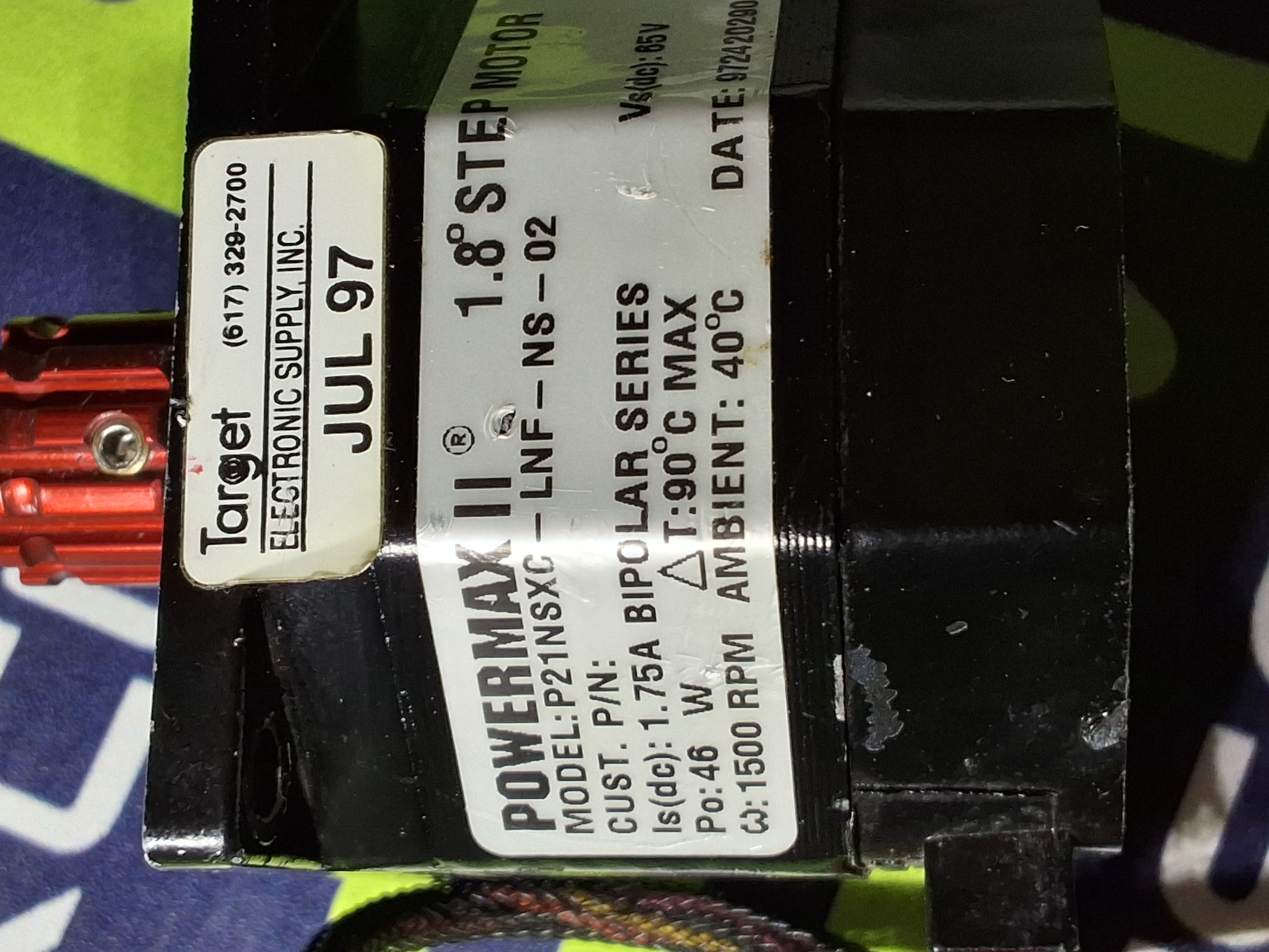 Used POWERMAX II P21NSXC-LNF-NS-02 STEP MOTOR