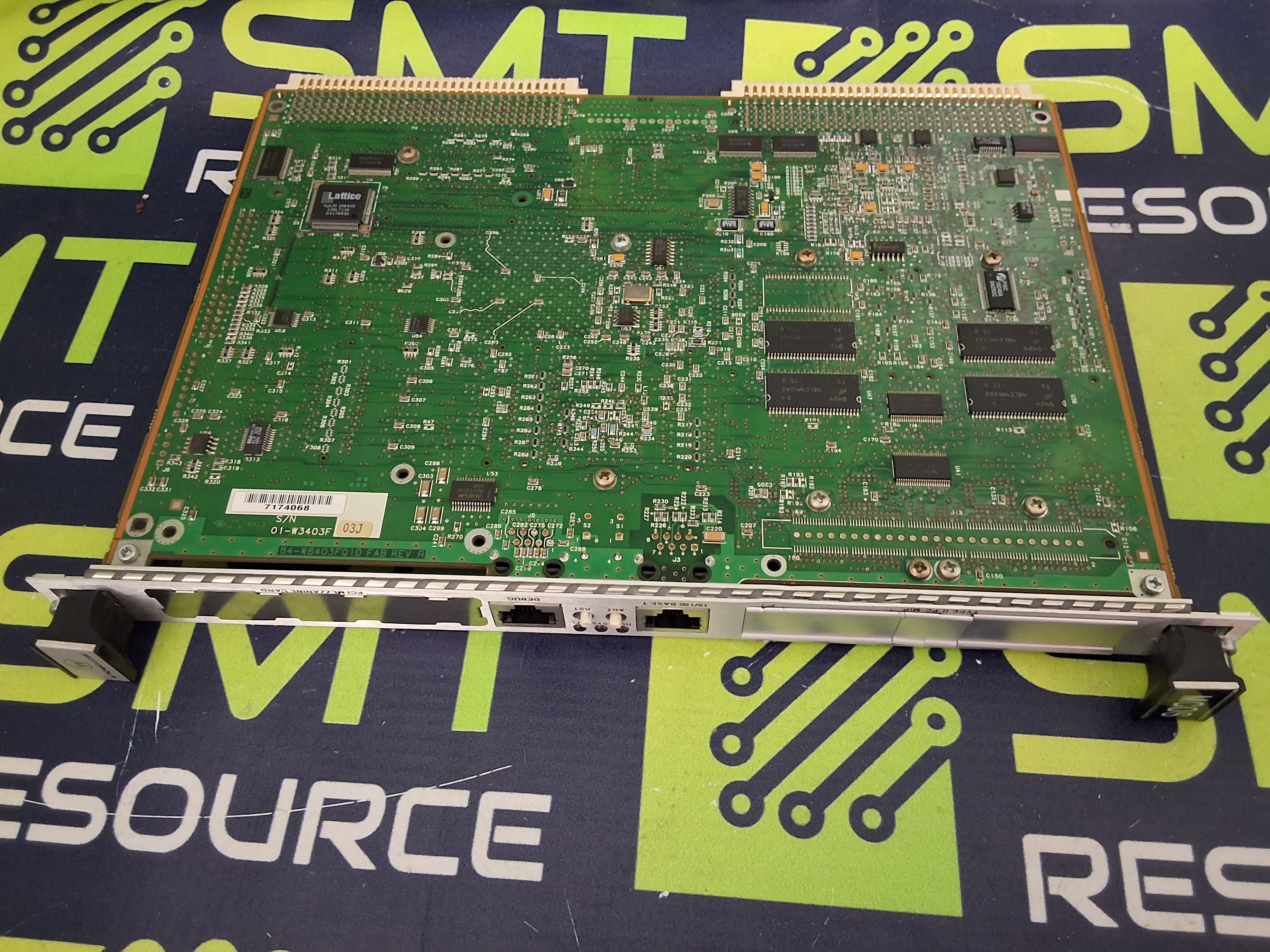 Used MOTOROLA MCOS 84-W8403F01D ETHERNET VMEbus CIRCUIT CARD 01-W3403F03J