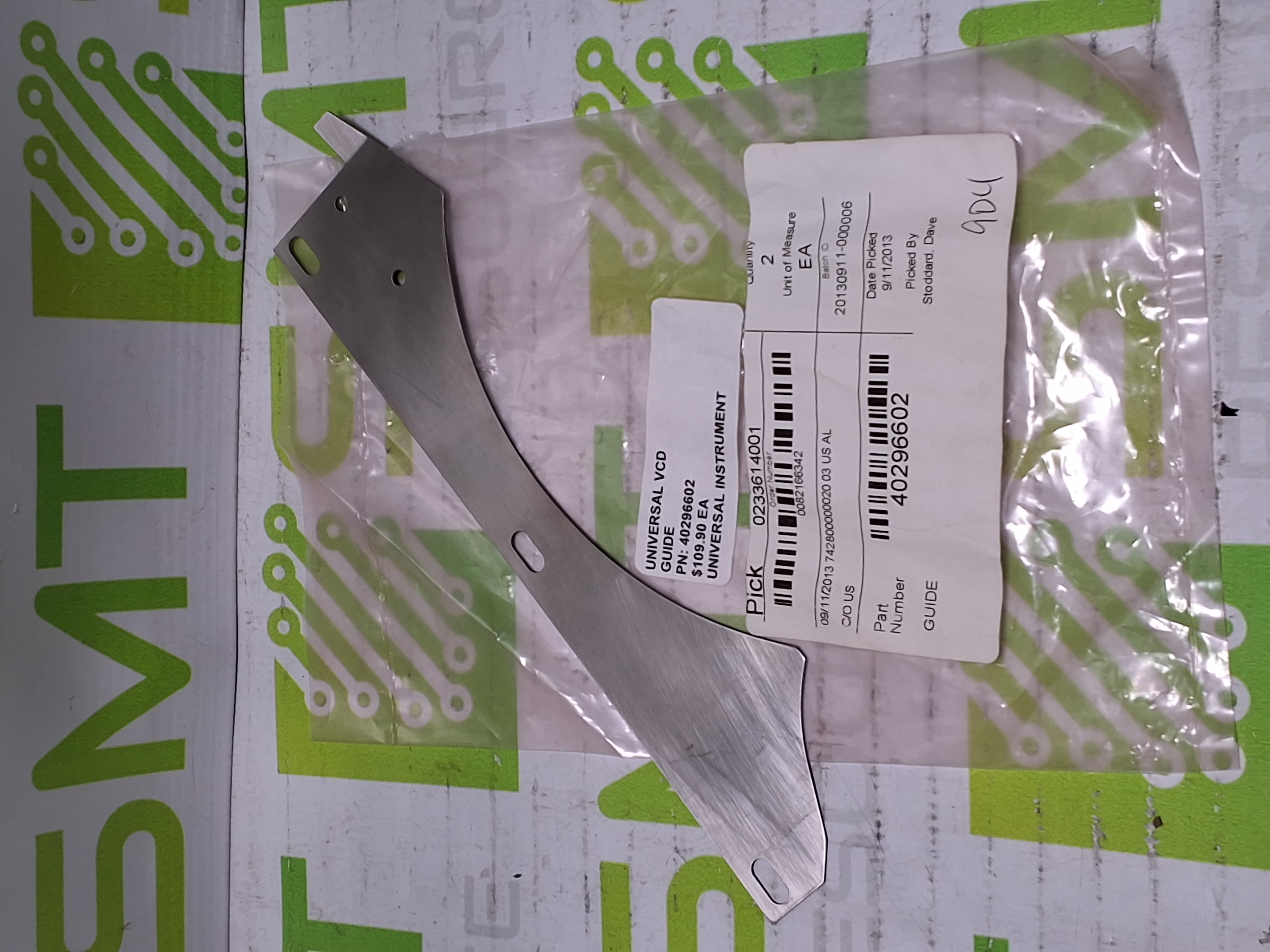 UNIVERSAL INSTRUMENTS 40296602 UNIVERSAL VCD GUIDE - BRAND NEW