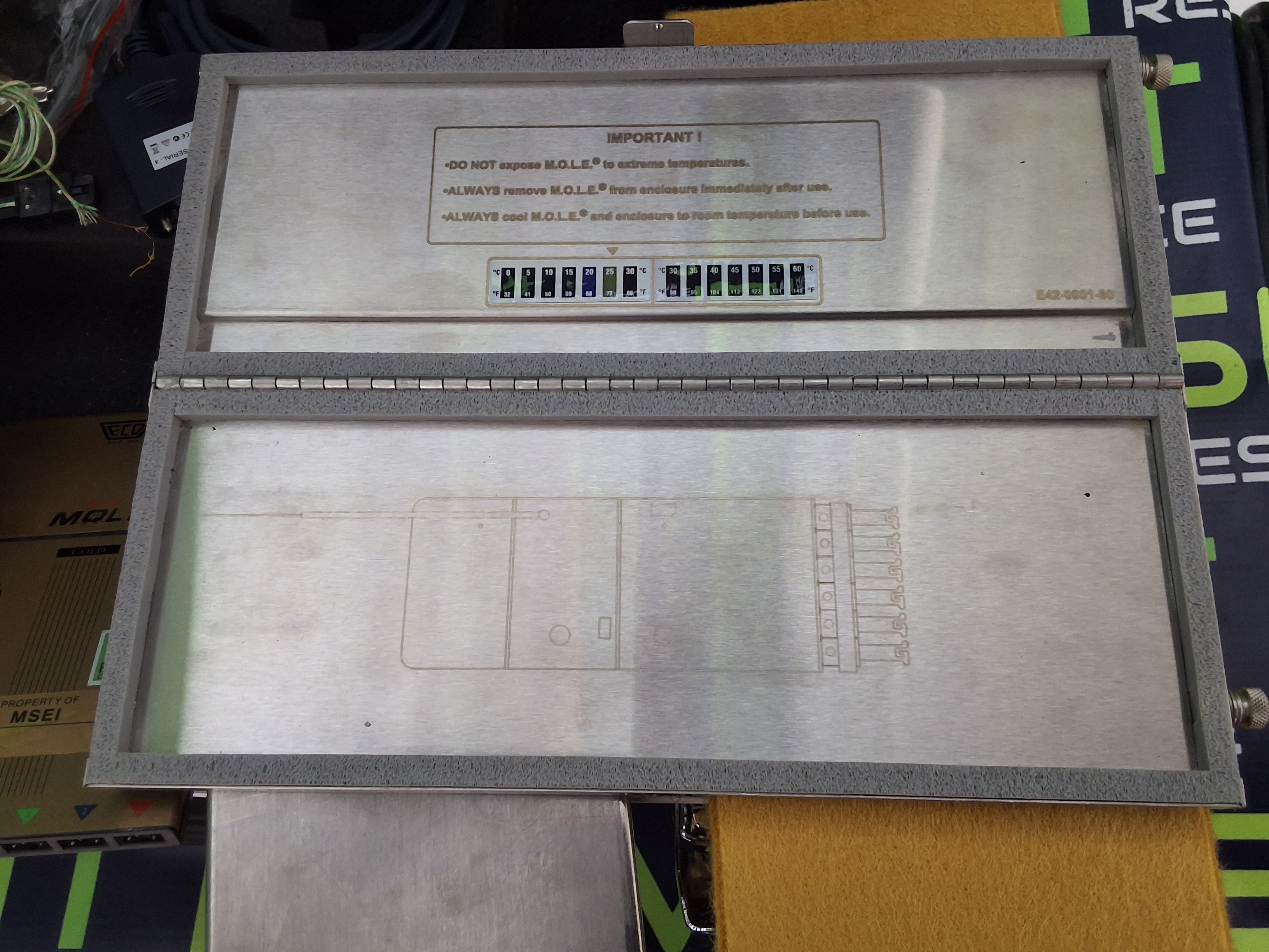 Used ECD SUPER M.O.L.E. GOLD THERMAL RADIO FREQUENCY PROFILER KIT E45-7647-45