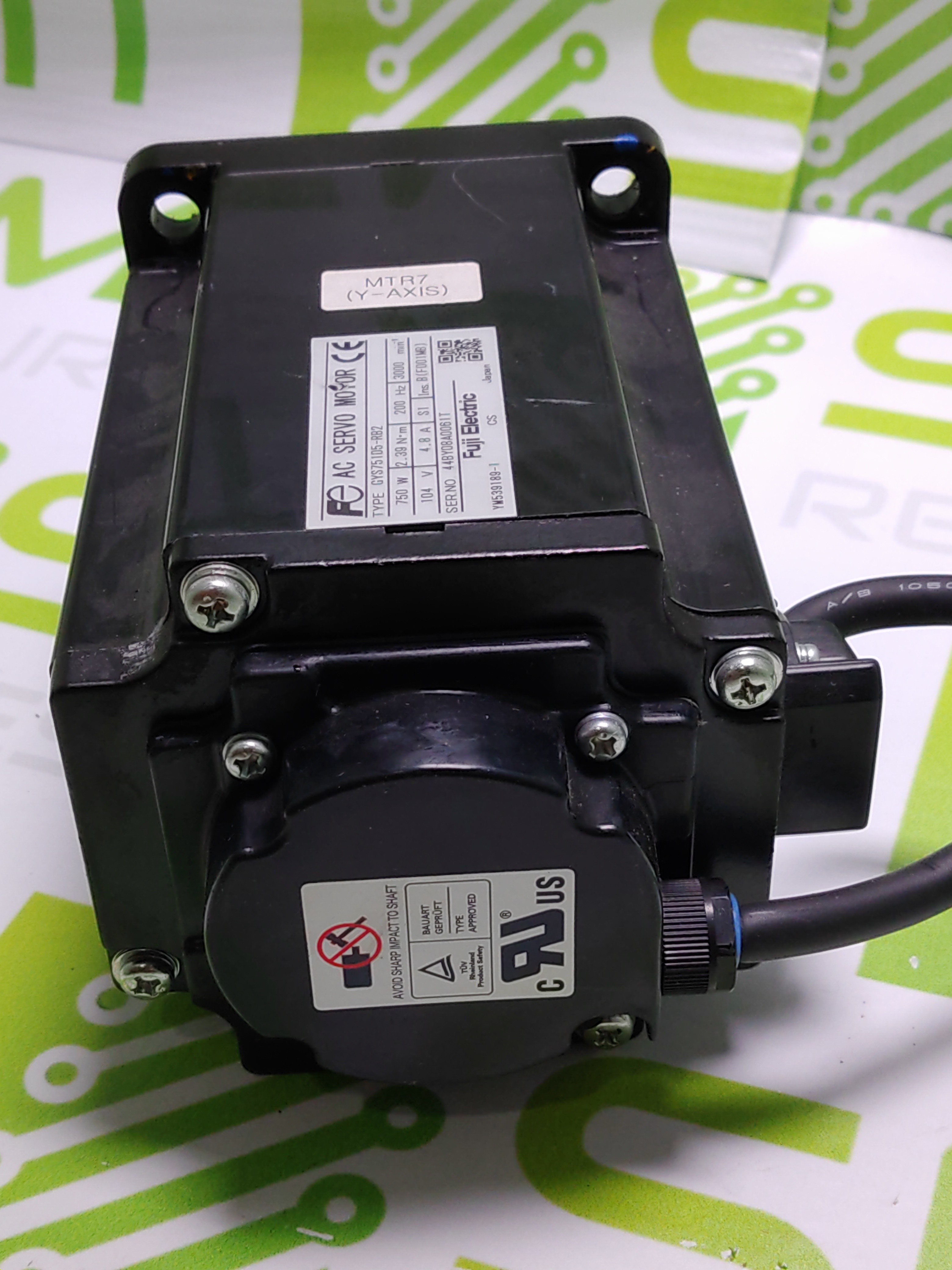 Used FUJI ELECTRIC GYS751D5-RB2  SERVO MOTOR