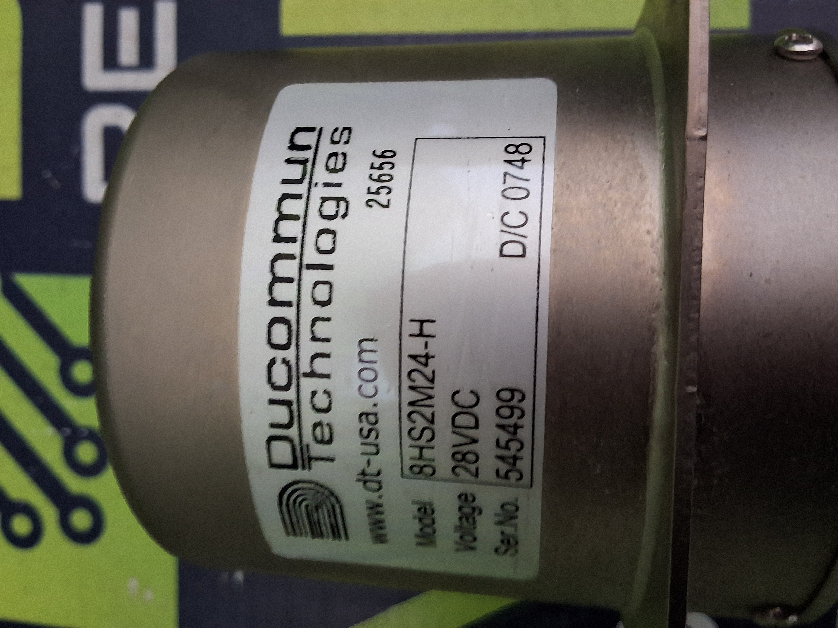 Used DUCOMMUN TECHNOLOGIES 8HS2M24-H COAXIAL SWITCH 28VDC