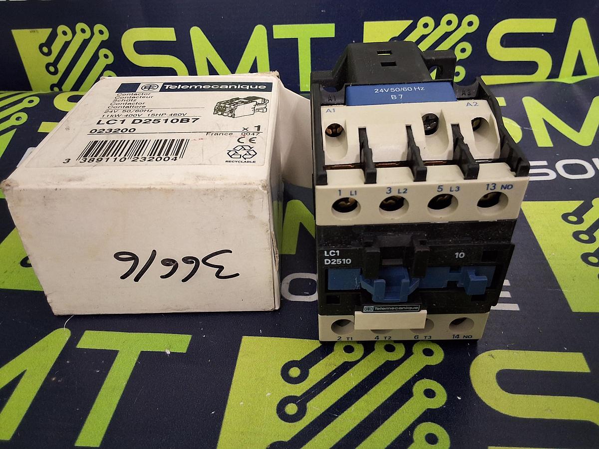 Used TELEMECANIQUE LC1 D2510 CONTACTOR 24V 50/60Hz