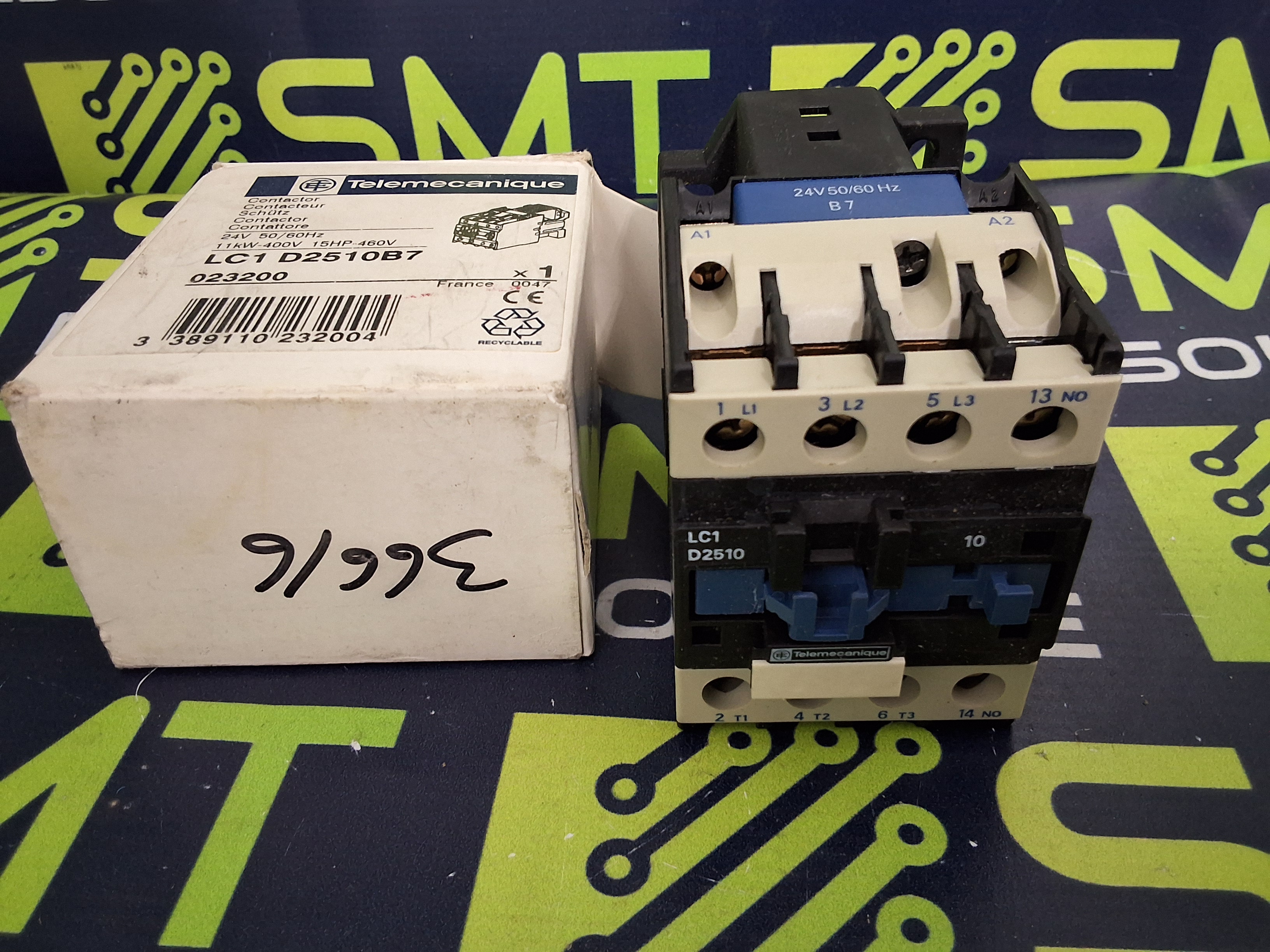 Used TELEMECANIQUE LC1 D2510 CONTACTOR 24V 50/60Hz