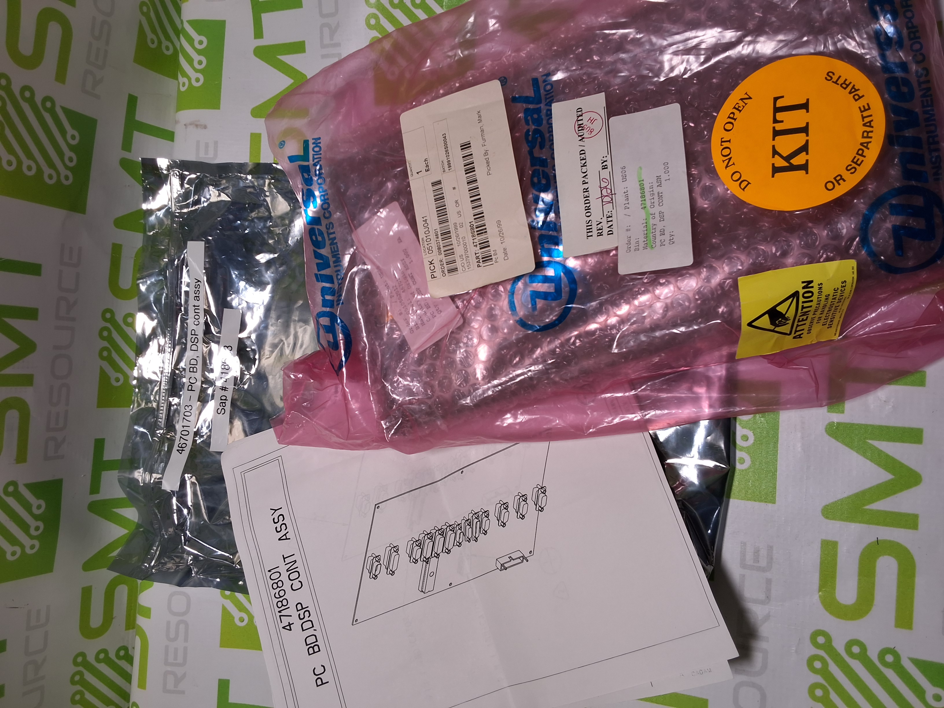 UNIVERSAL INSTRUMENTS 46701703 DSP CONTROL ASSEMBLY BOARD - BRAND NEW