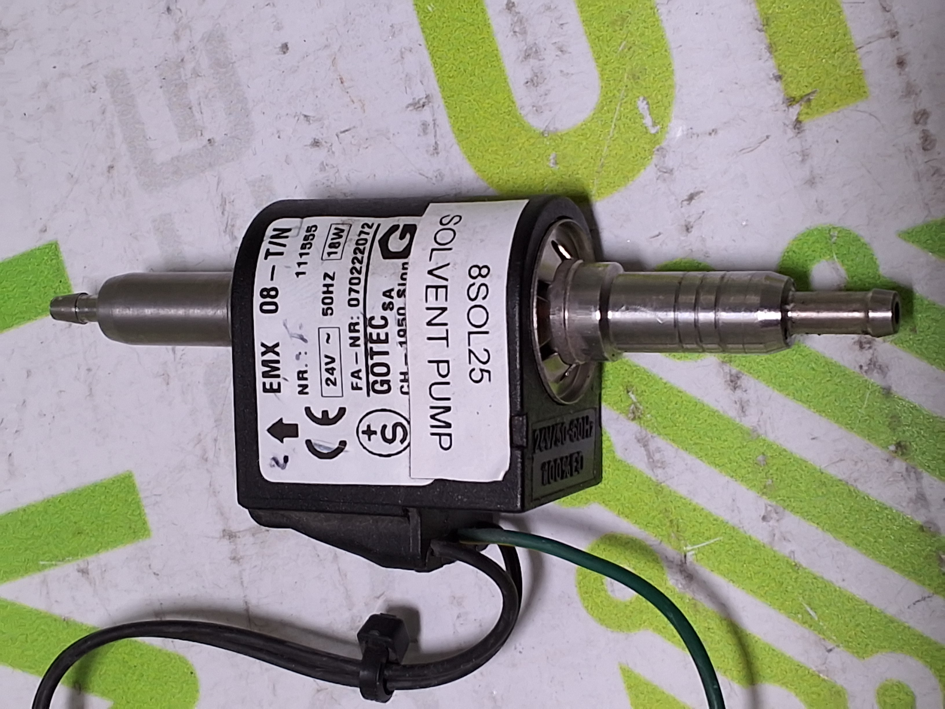 Used EMX 08-T/N GOTEC MINIATURE SOLVENT PUMP 