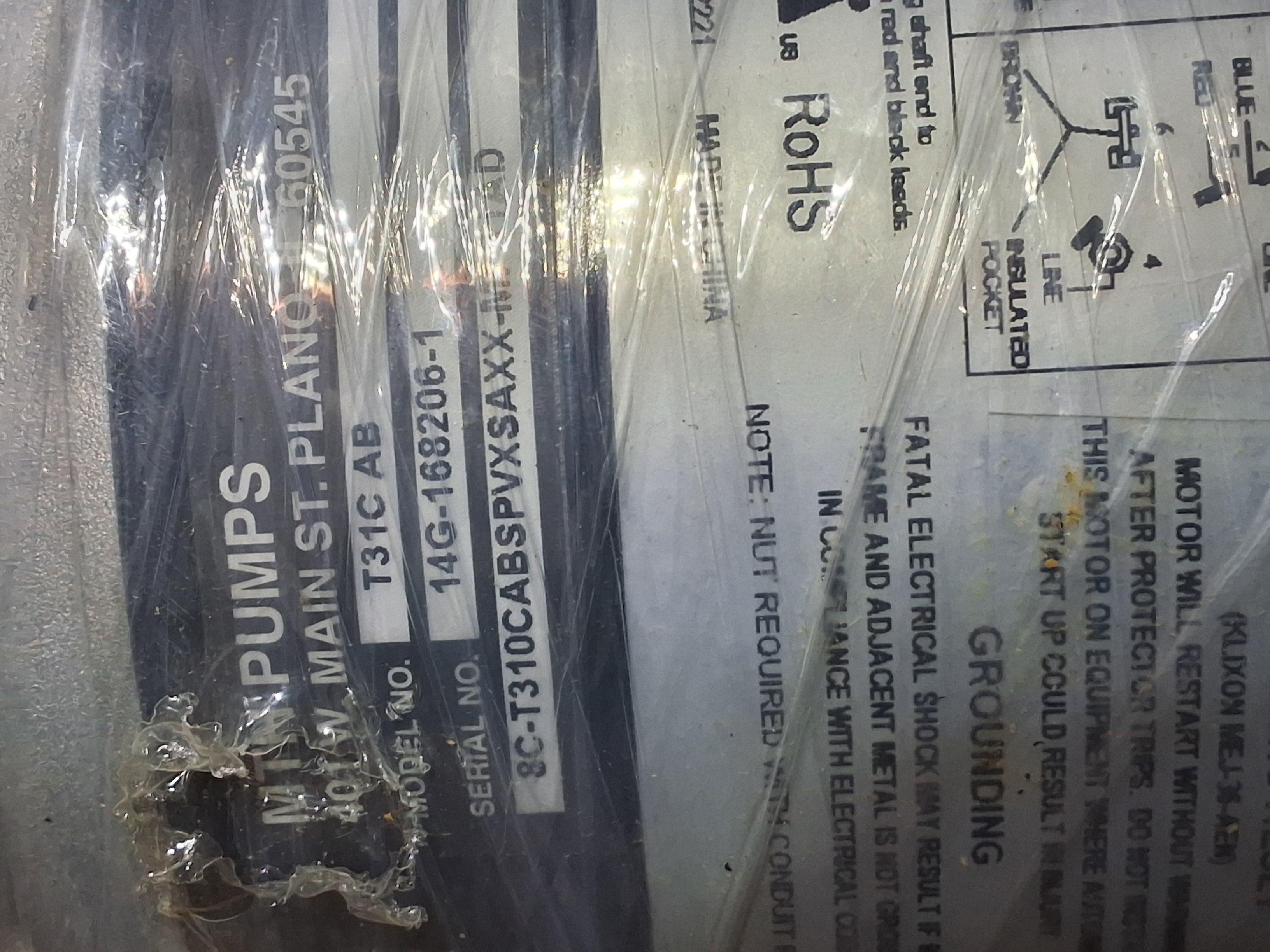 MTH T31C AB REGENERATIVE TURBINE PUMP WITH DLT MOTOR DLC-5000-03-ODP-K  **BRAND NEW**