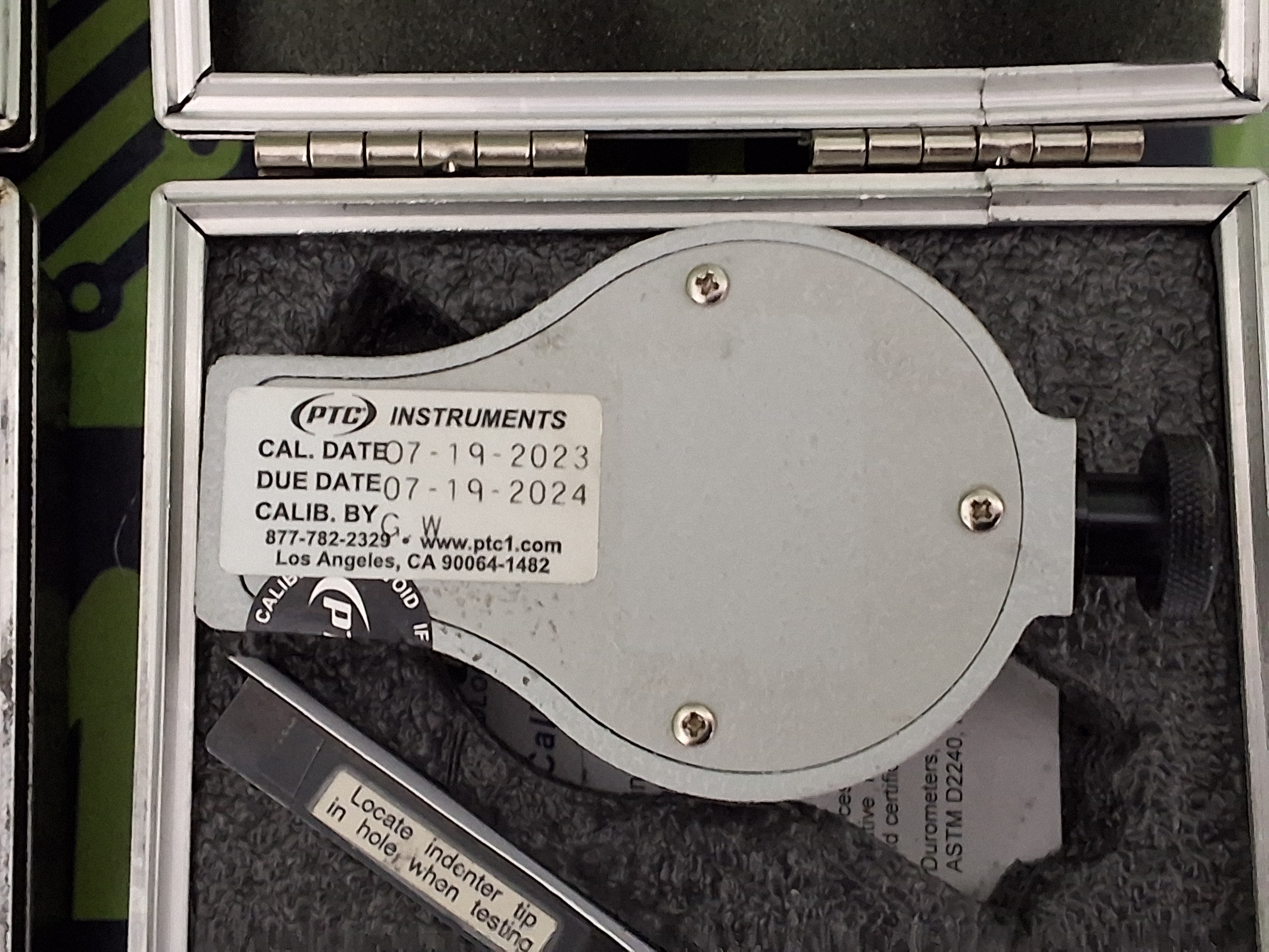 Used PTC INSTRUMENTS MODEL 409 TYPE D D2240 DUROMETER