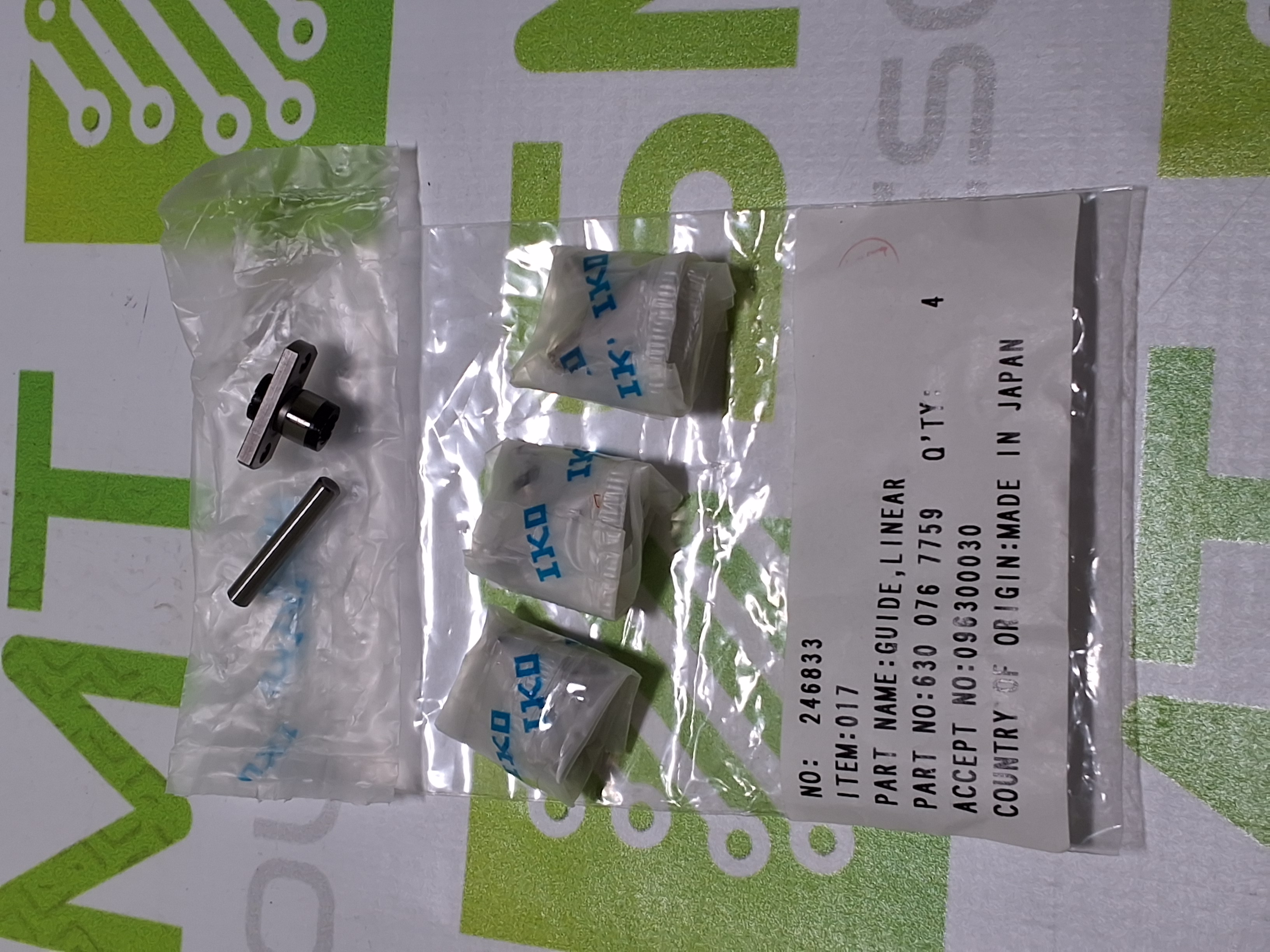 UNIVERSAL INSTRUMENTS IKO 6300767759 LINEAR GUIDE - NEW