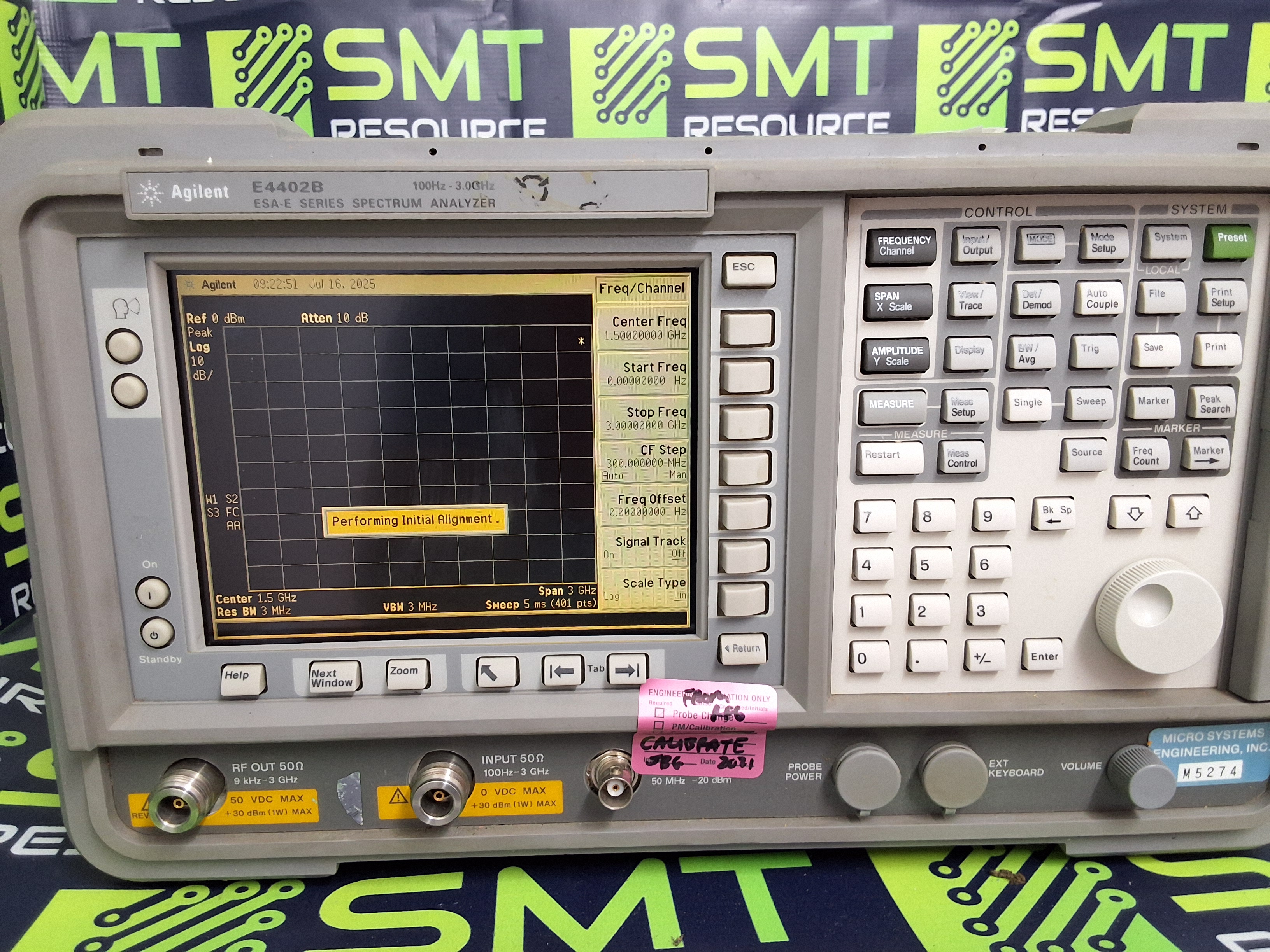 Used AGILENT E4402B ESA-E SERIES SPECTRUM ANALYZER 100Hz - 3.0GHz - MADE IN USA