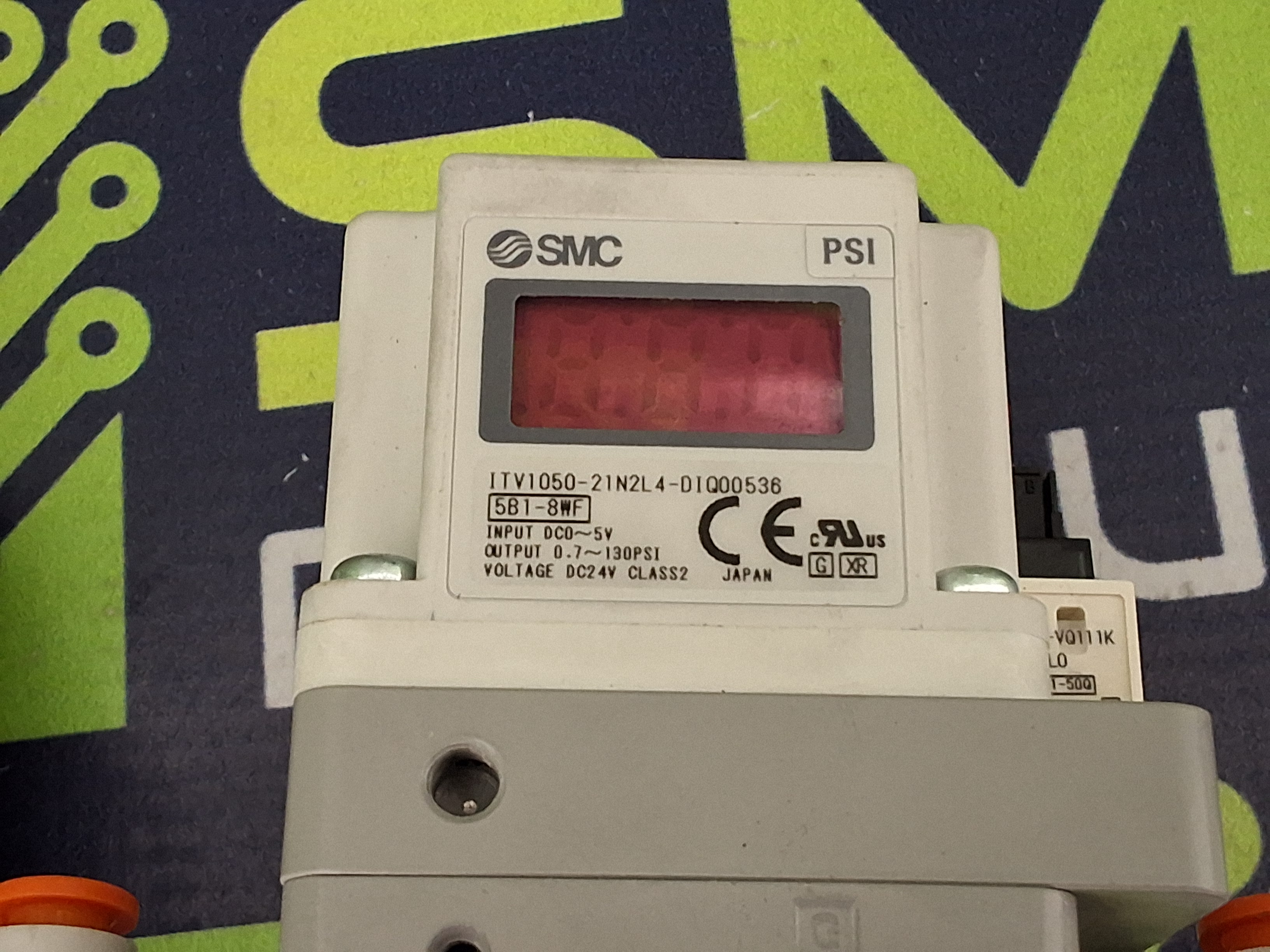 Used SMC ITV1050-21N2L4-DIQ00536 ELECTRO PNEUMATIC REGULATOR
