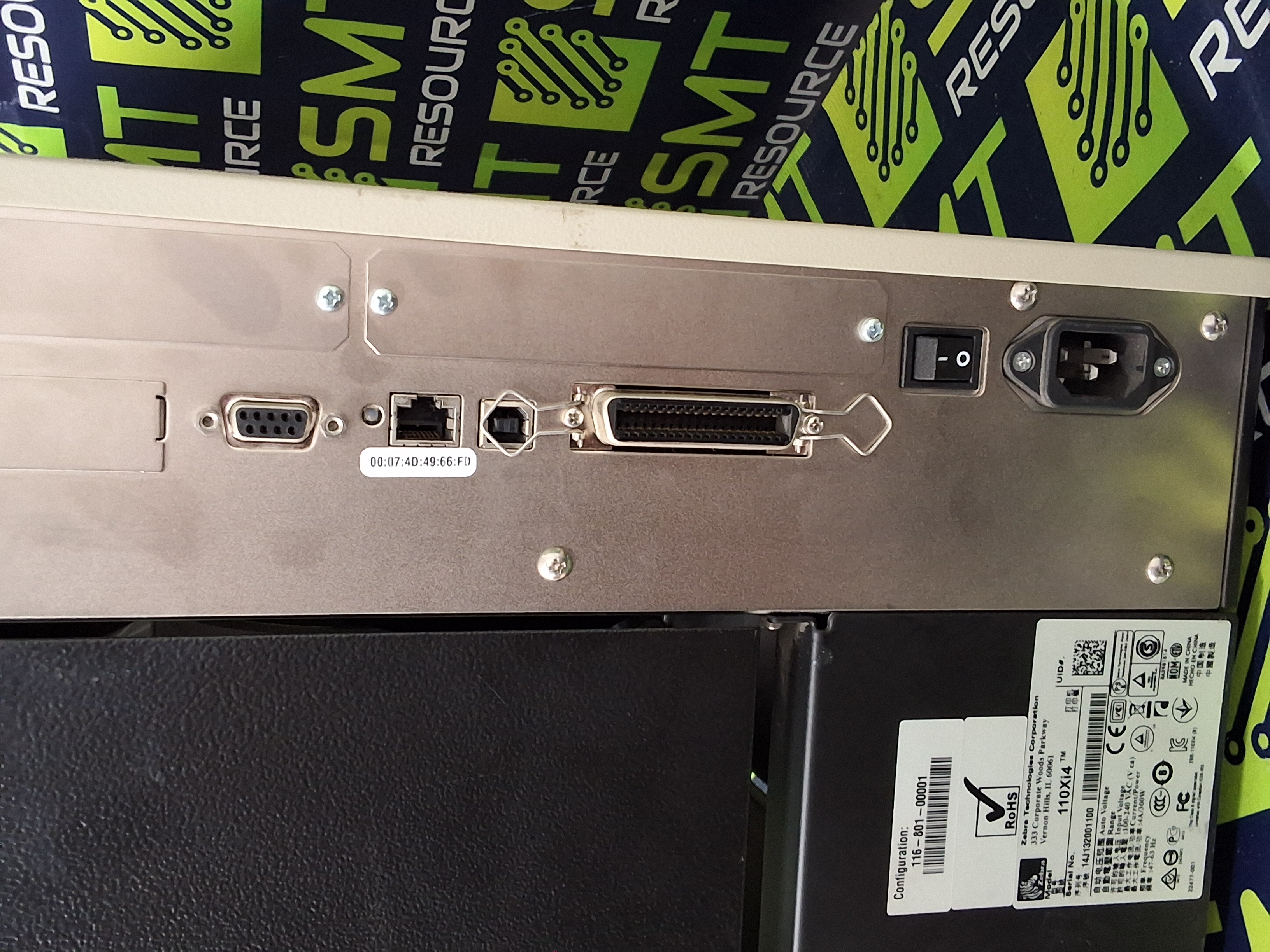 Used ZEBRA 110Xi4 INDUSTRIAL THERMAL TRANSFER BARCODE LABLE PRINTER