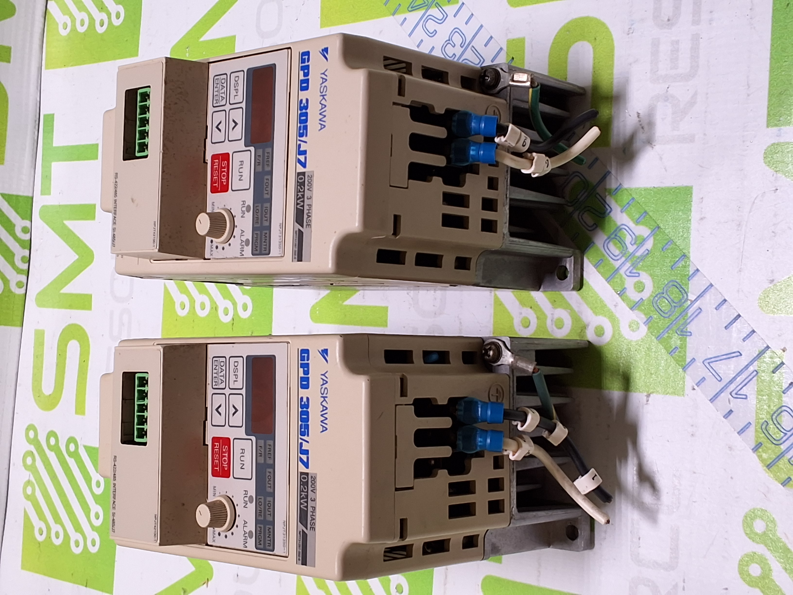 Used YASKAWA GPD 305/J7 200V 0.2kW CIMR-J7AM20P4