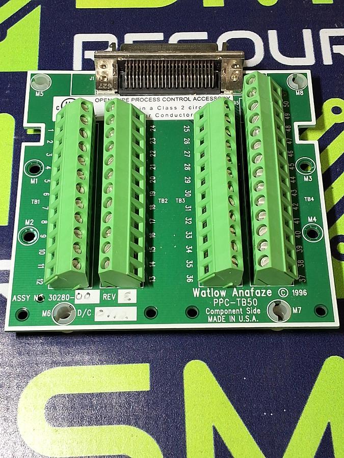 Used WATLOW ANAFAZE PPC-TB50 CONTROL BOARD ASSEMBLY