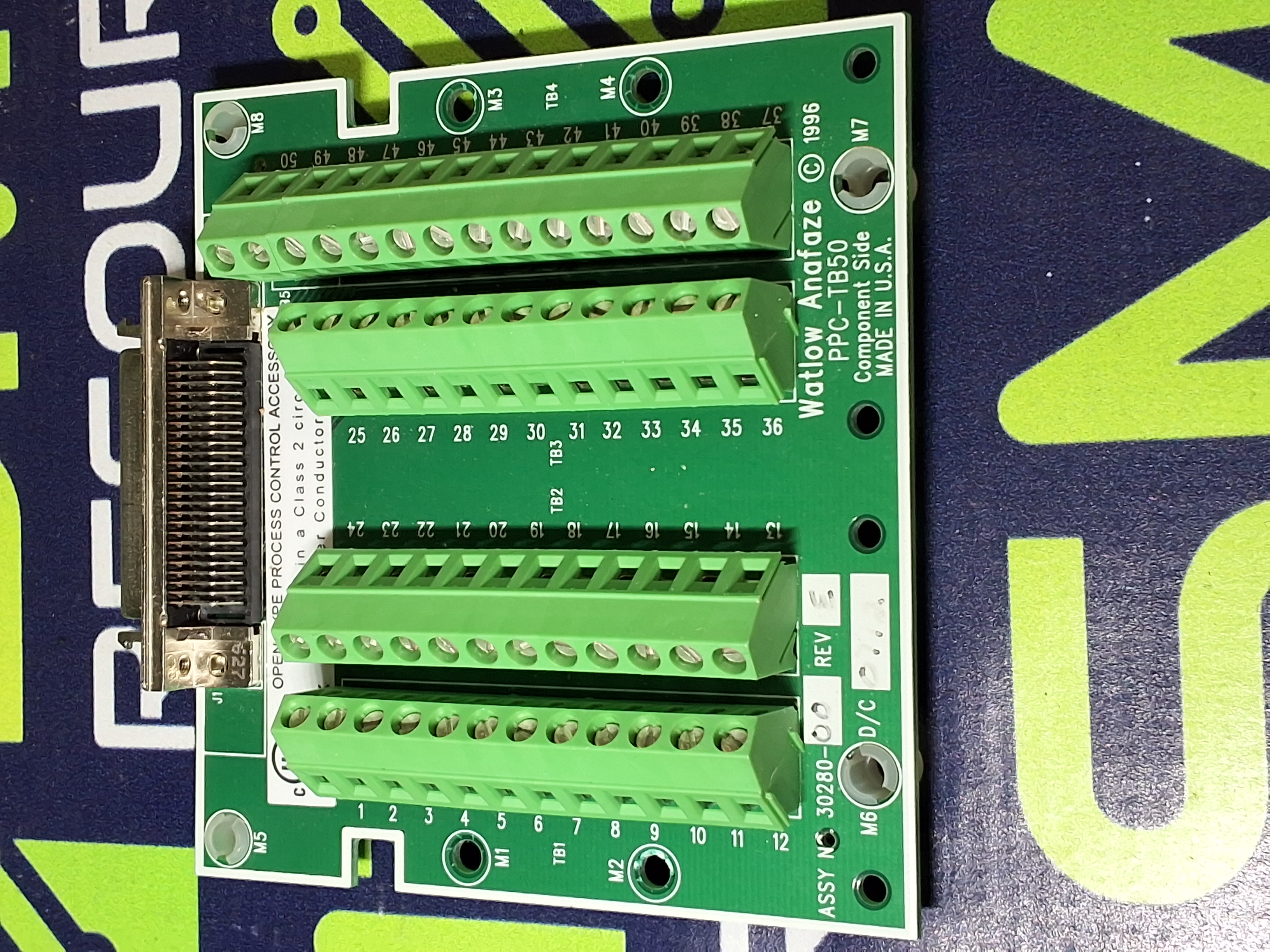 Used WATLOW ANAFAZE PPC-TB50 CONTROL BOARD ASSEMBLY