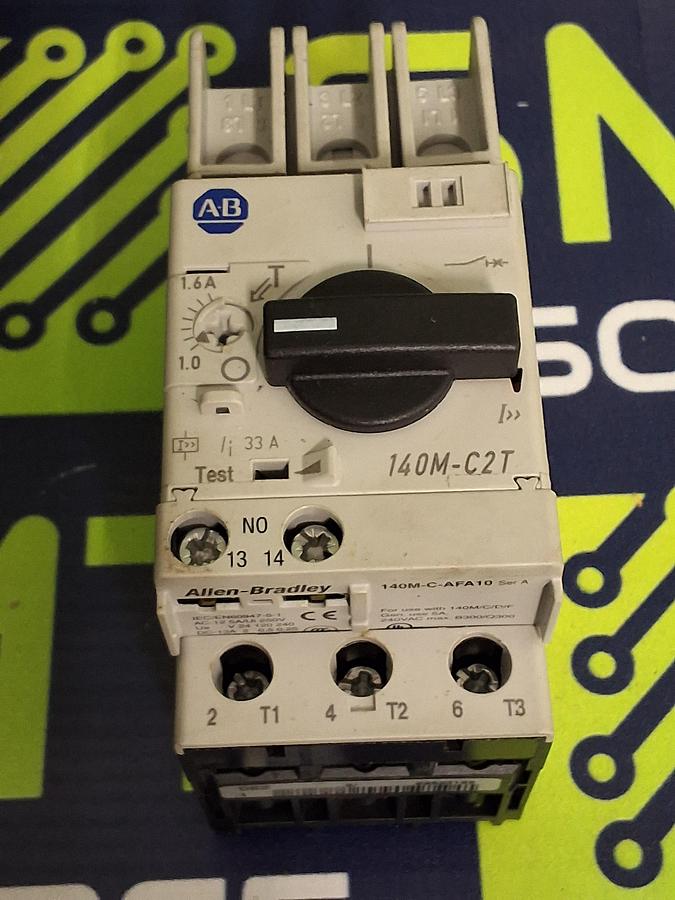 Used ALLEN-BRADLEY 140M-C2T-B16 / 140M-C2T CIRCUIT BREAKER 2-PHASE 33A 50/60Hz