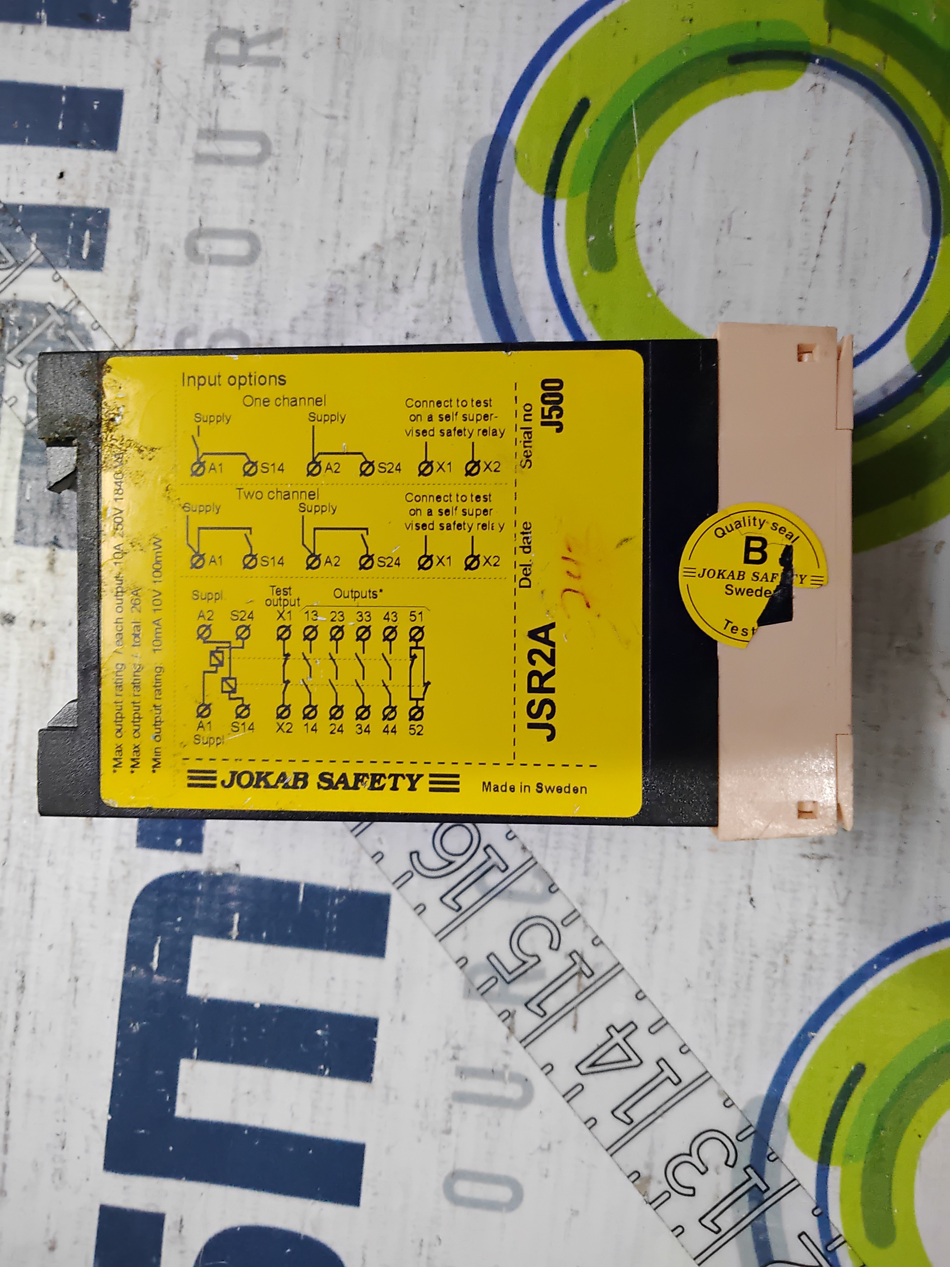 Used JOKAB JSBT5 EMERGENCY STOP/INTERLOC/DOOR SAFETY RELAY for Sale at