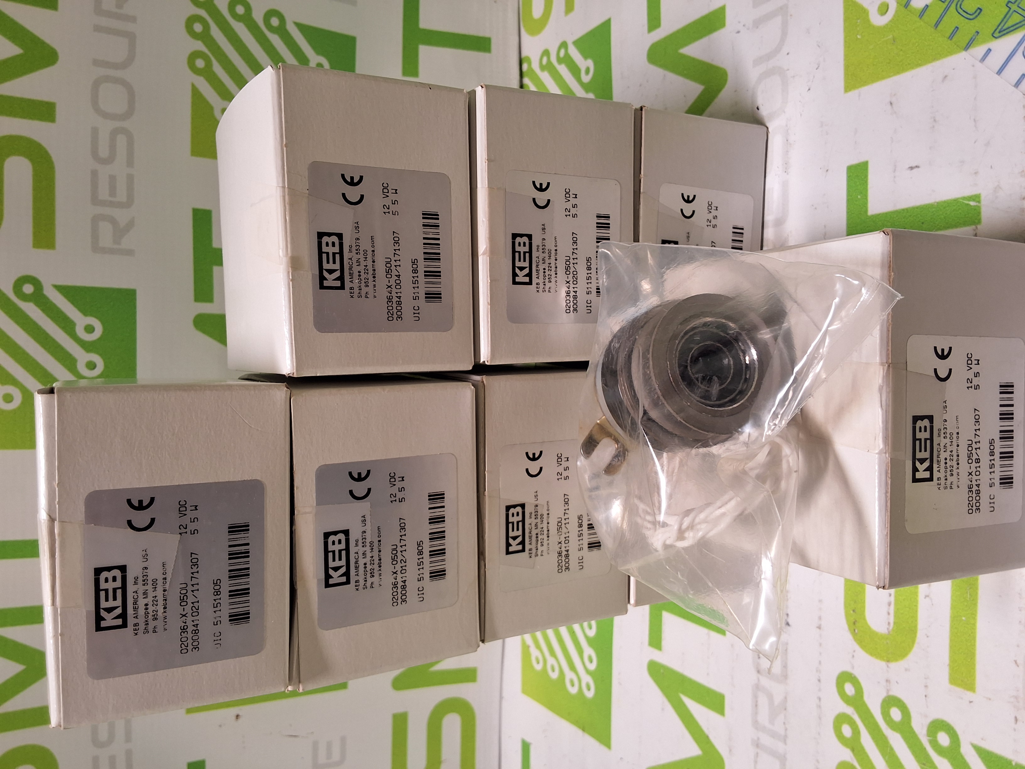 KEB 020364X-062U CLUTCH BRAKE FLEXJET SPINDLE 6W 12VDC - NEW