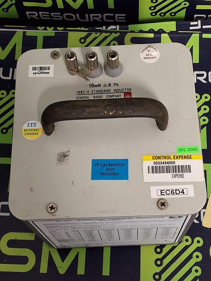 Used GENERAL RADIO COMPANY GenRad IET LABS 1482-H STANDARD INDUCTOR 10mH ±0.1%