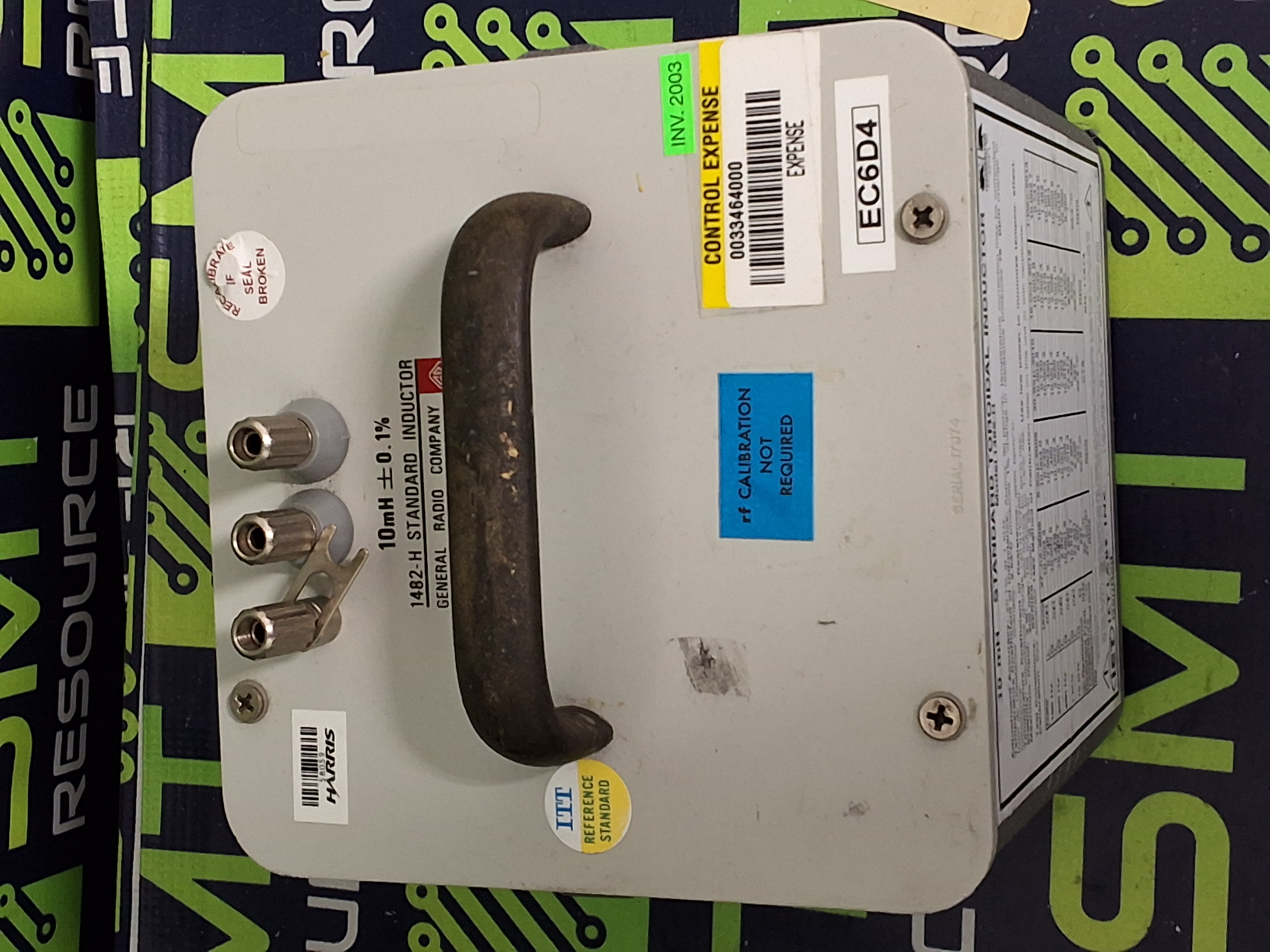 Used GENERAL RADIO COMPANY GenRad IET LABS 1482-H STANDARD INDUCTOR 10mH ±0.1%